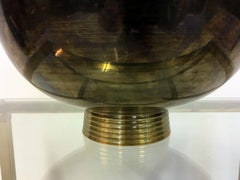 1970s Brass Bowl with Swan Handles