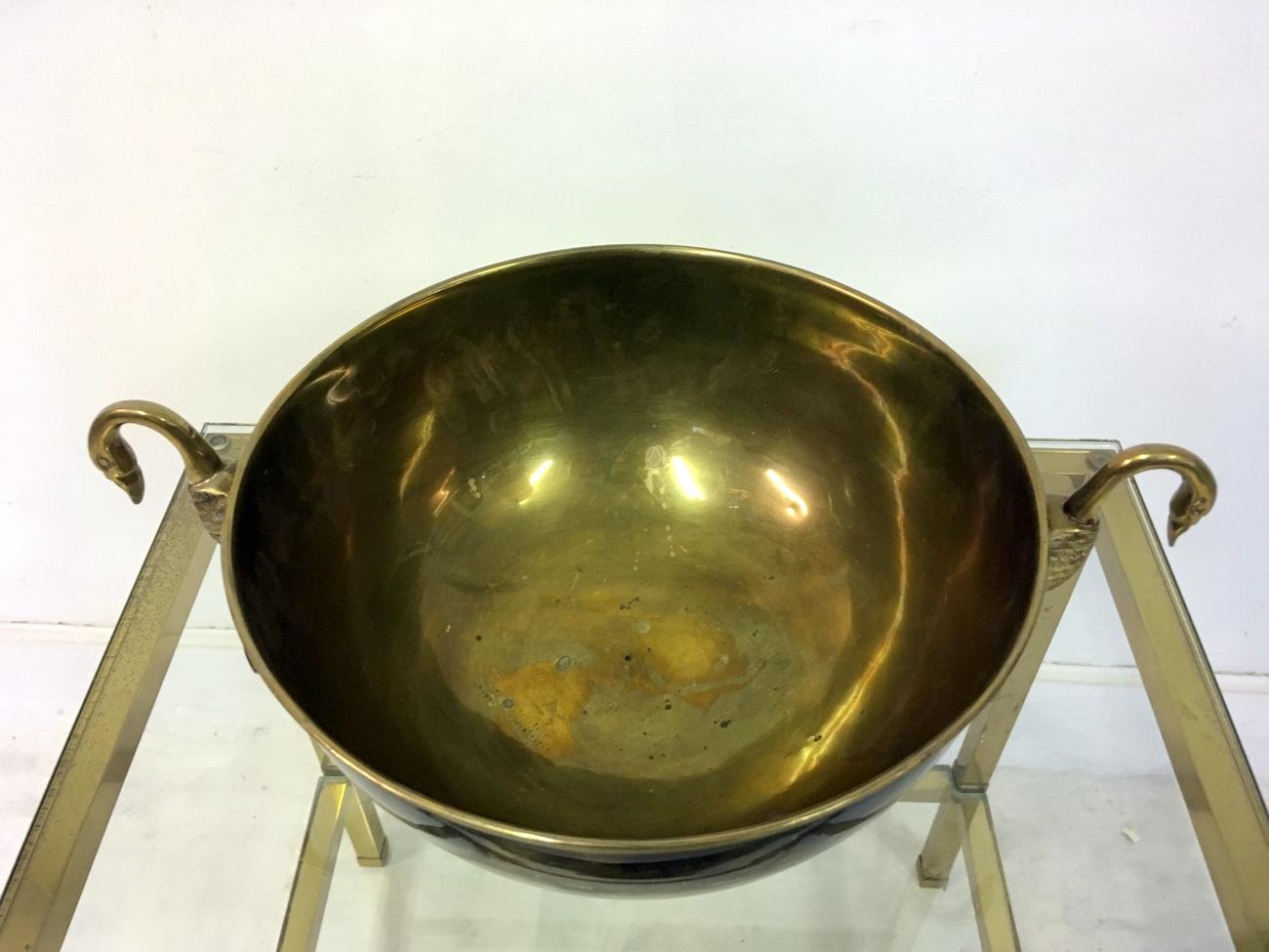 brass swan bowl