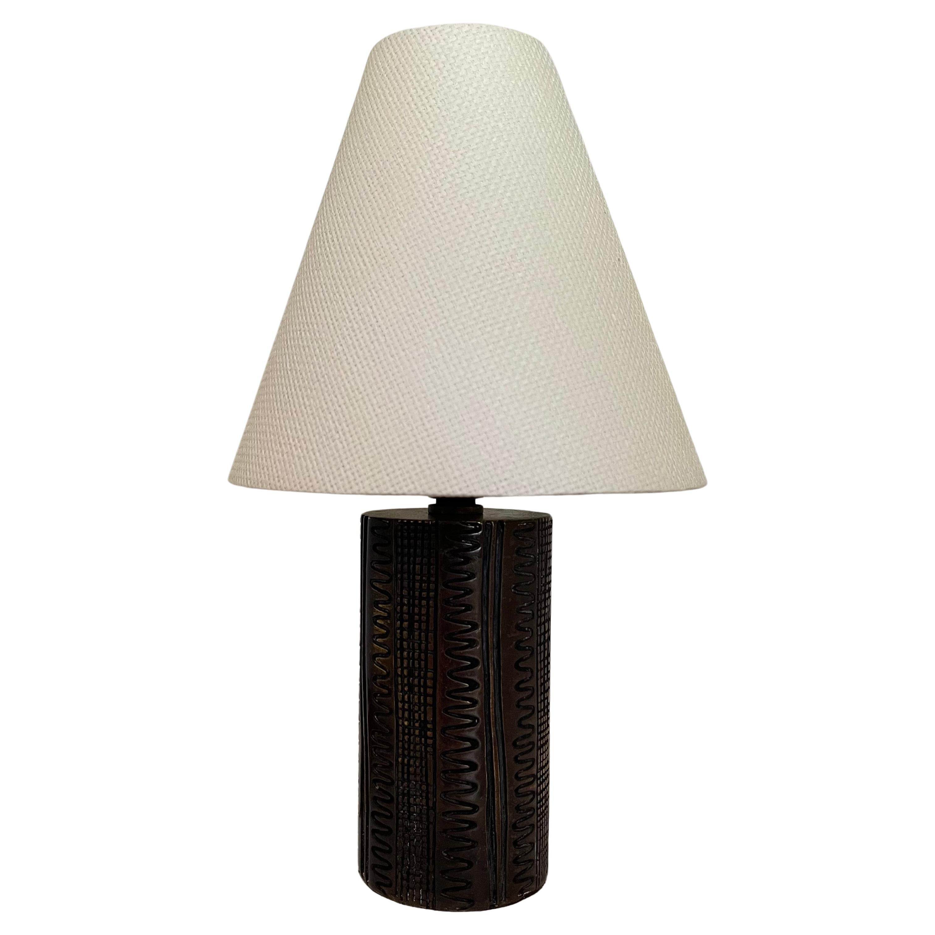 1970s Brass Brutalist Style Petite Table Lamp For Sale