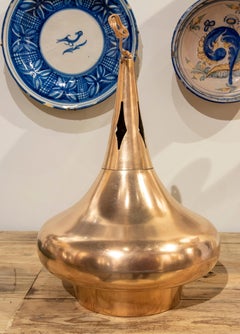 1970s, Brass Ceiling Lamp with Rounded Openwork Decoration