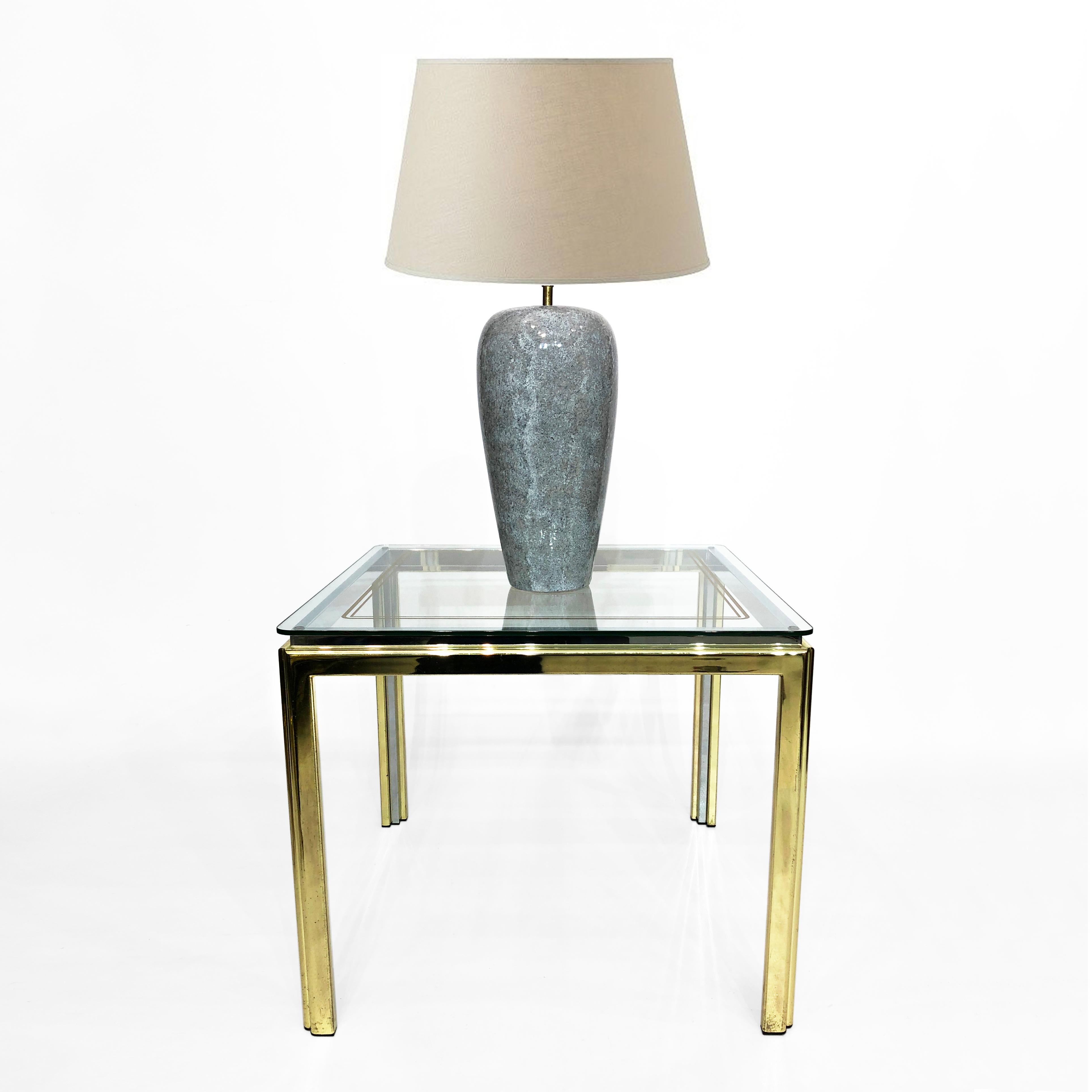 Hollywood Regency 1970s Brass Chrome Glass Side Table Renato Zevi Style 6 Available Hollywood Rege For Sale