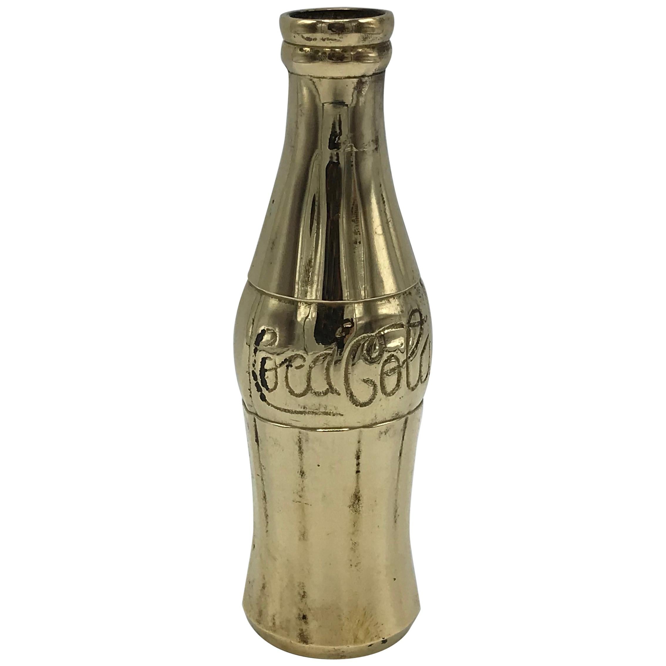 1970s Brass Coca-Cola Bottle Sculpture