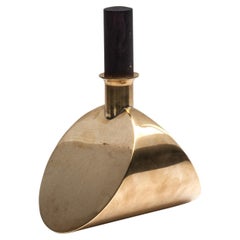 1970s Brass Decanter with Wooden Stopper by Pierre Forsell for Skultuna