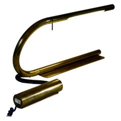 Vintage 1970s Brass Desk Lamp by Patrick Augelet for CHERET – France