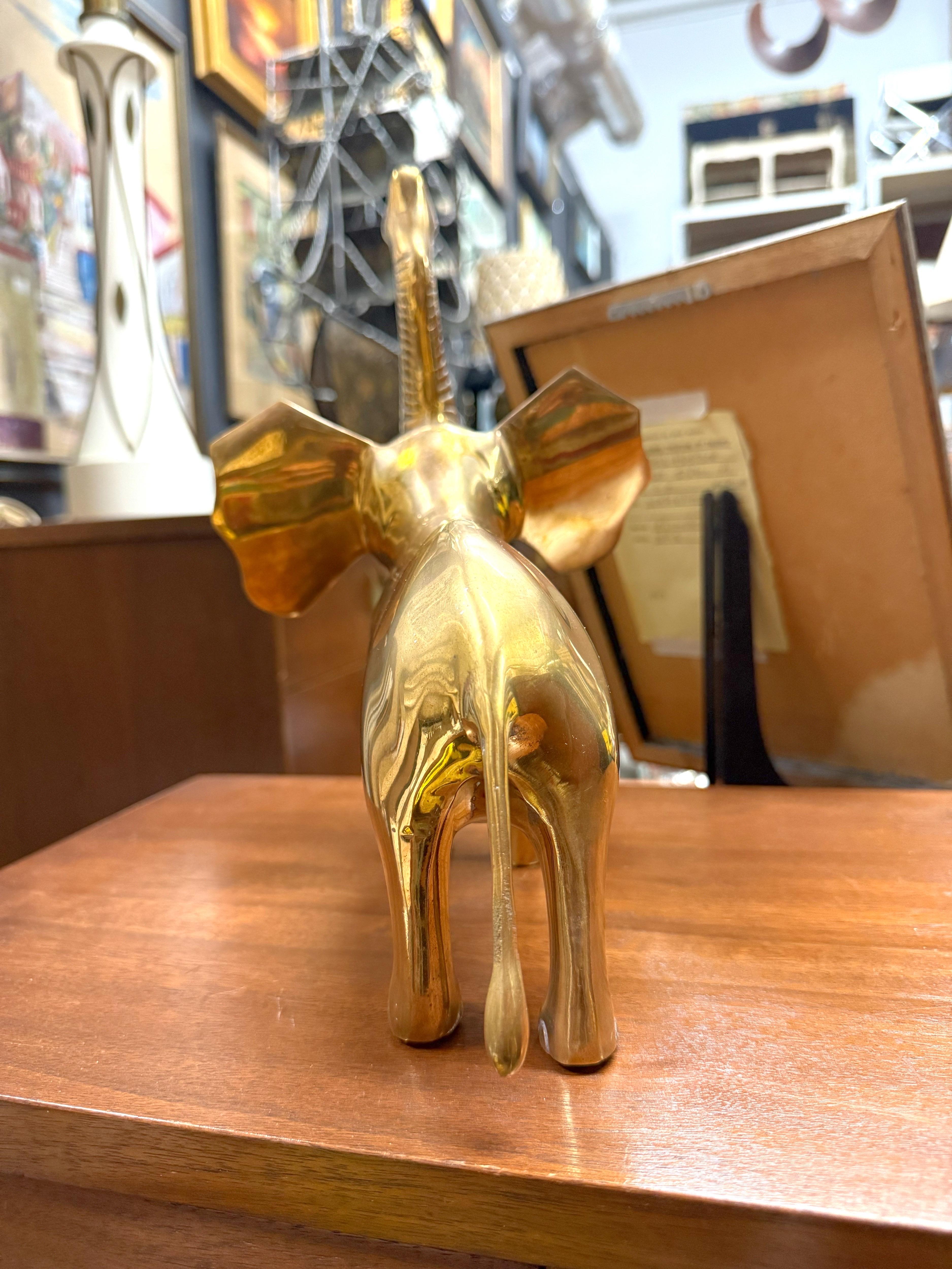 Other 1970s Brass Elephant Sculpture
