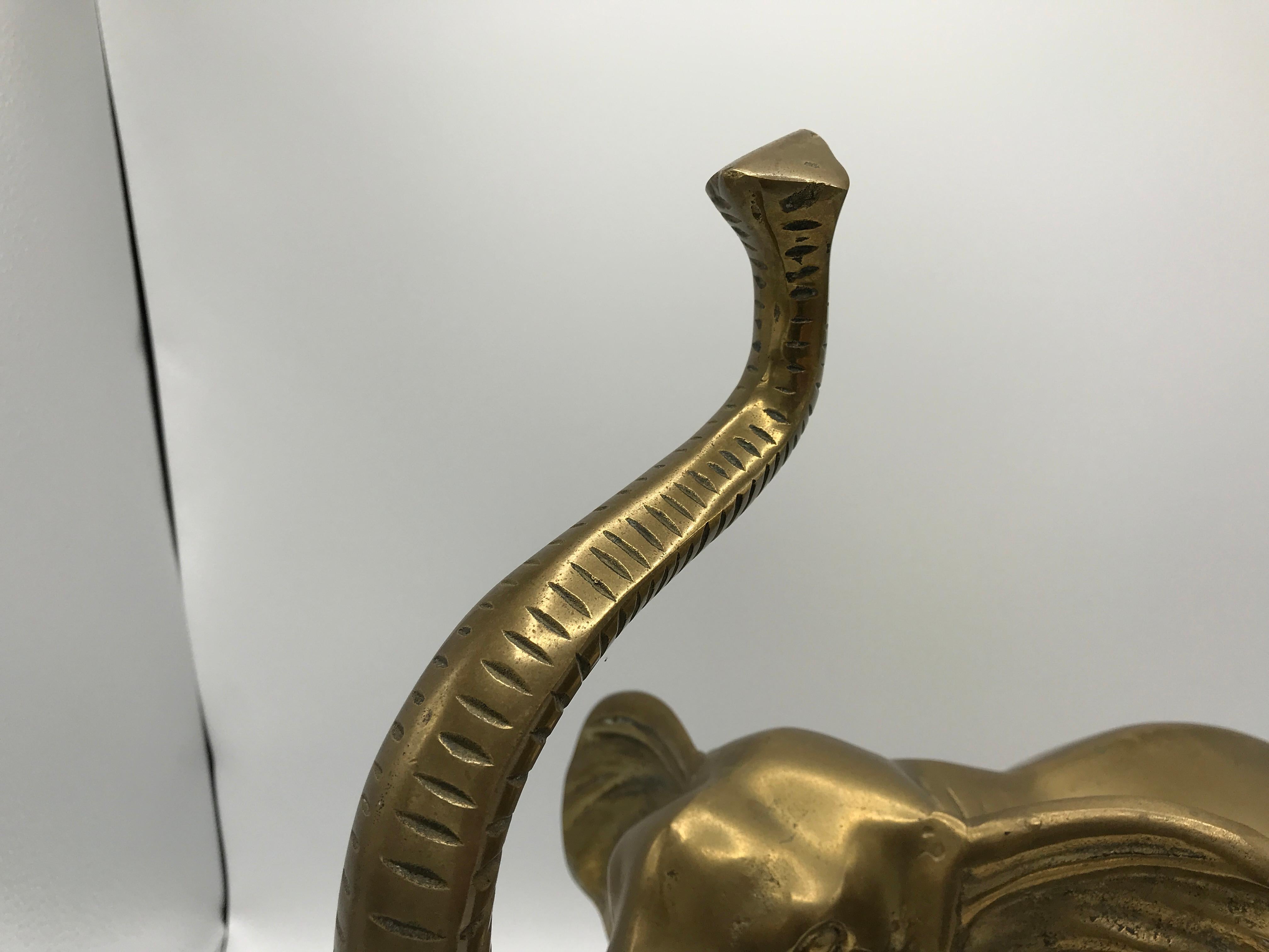 1970s Brass Elephant Sculpture 1