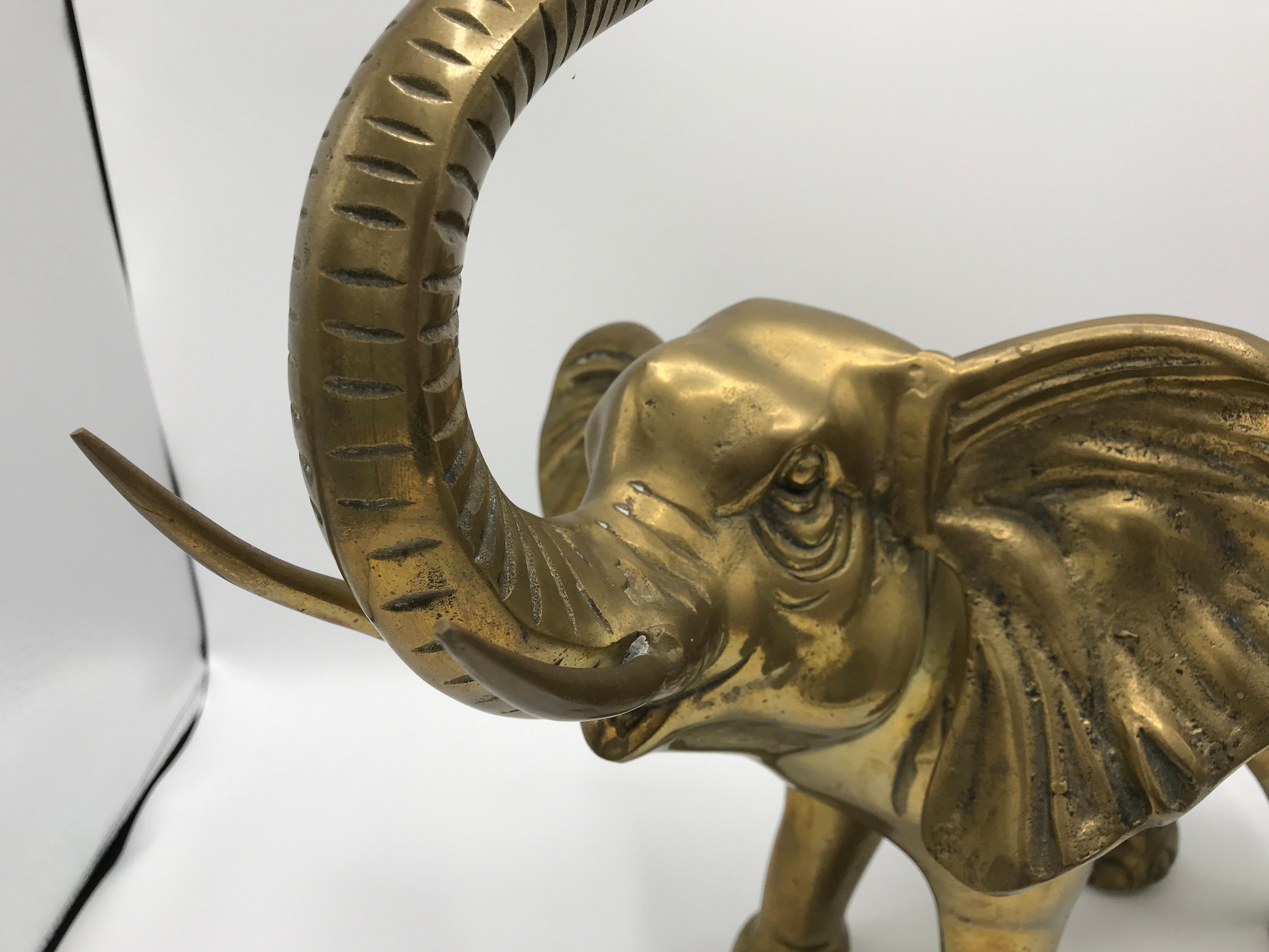 1970s Brass Elephant Sculpture 2