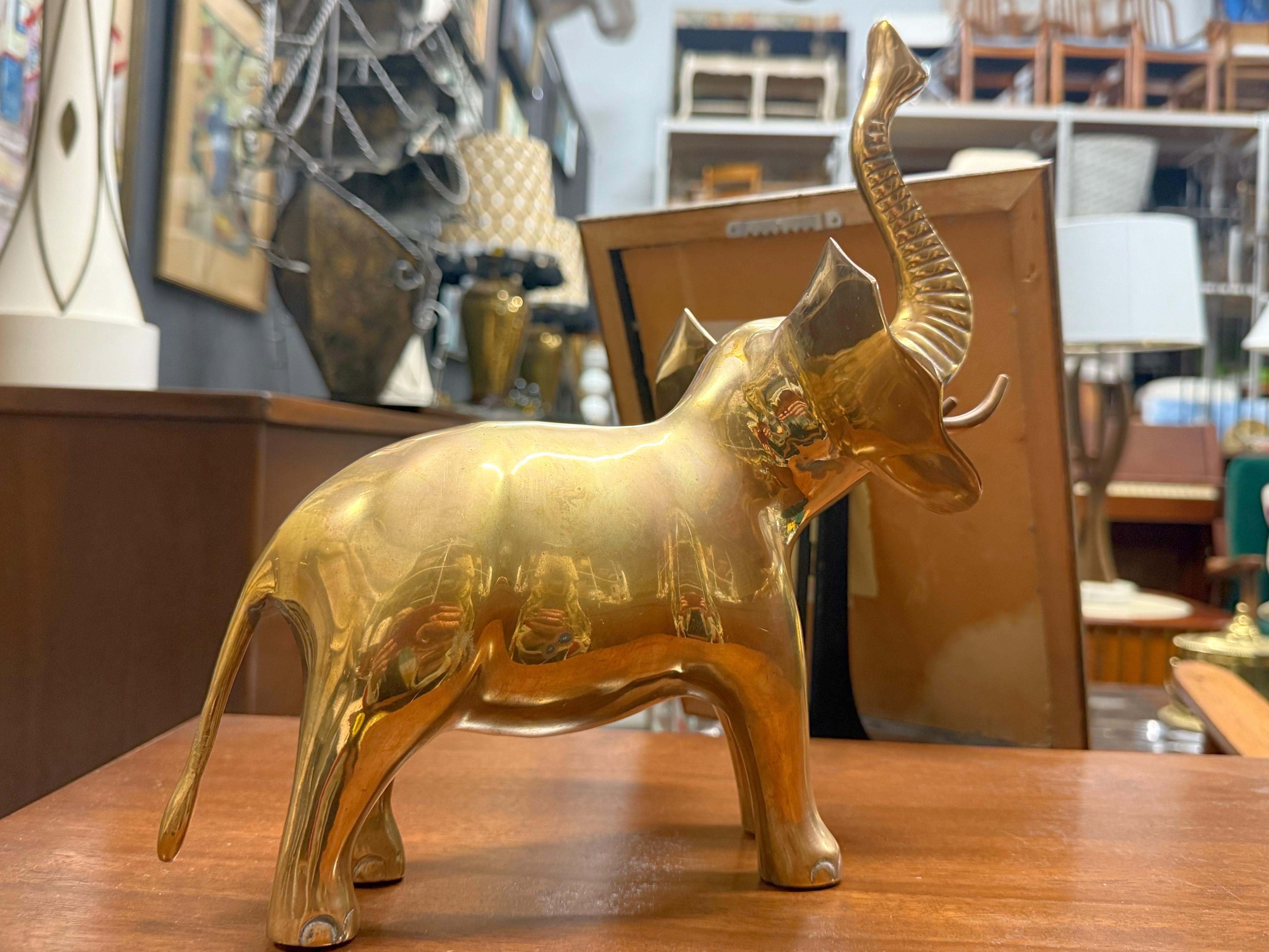 1970s Brass Elephant Sculpture 1