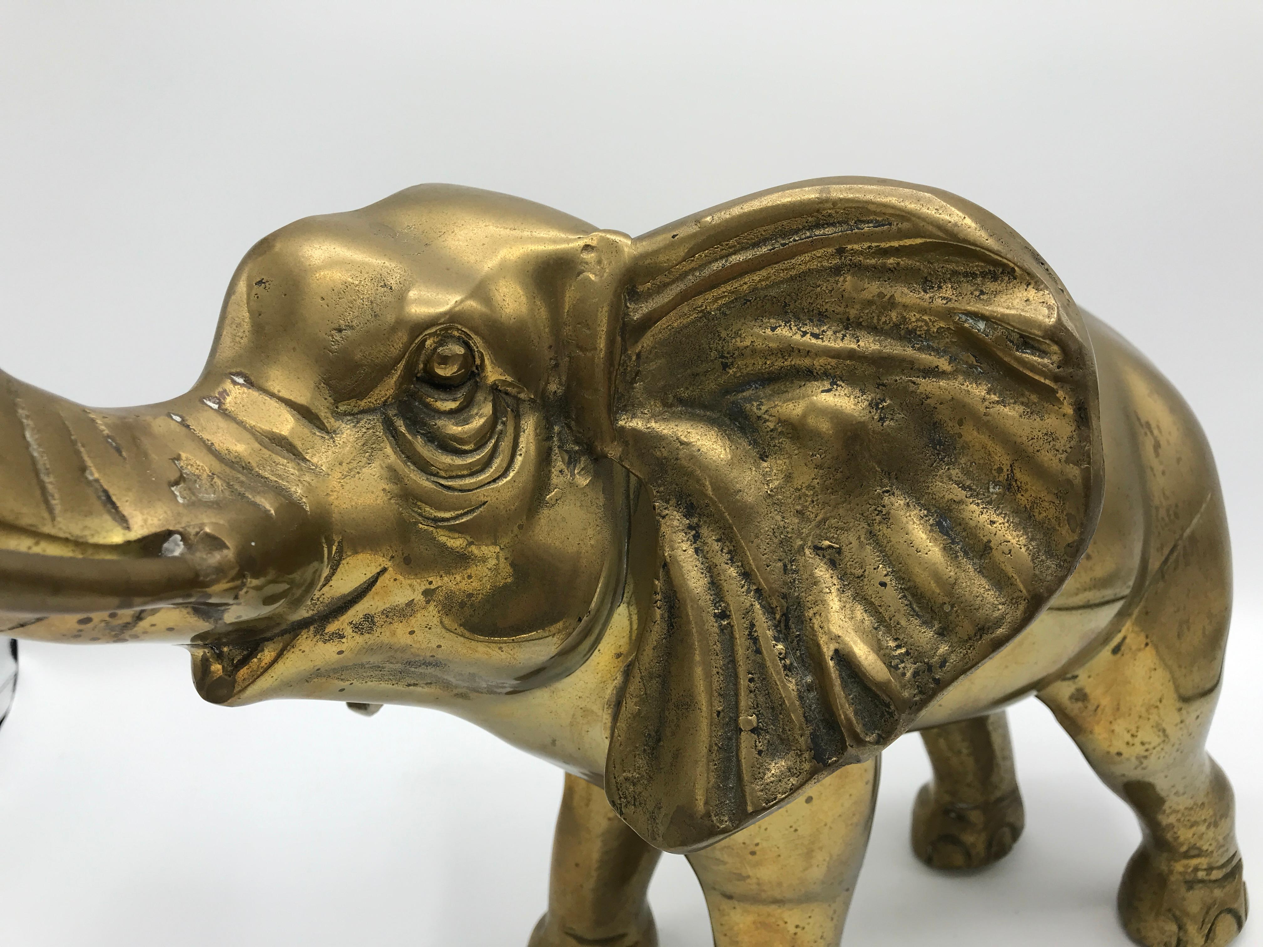 1970s Brass Elephant Sculpture 3