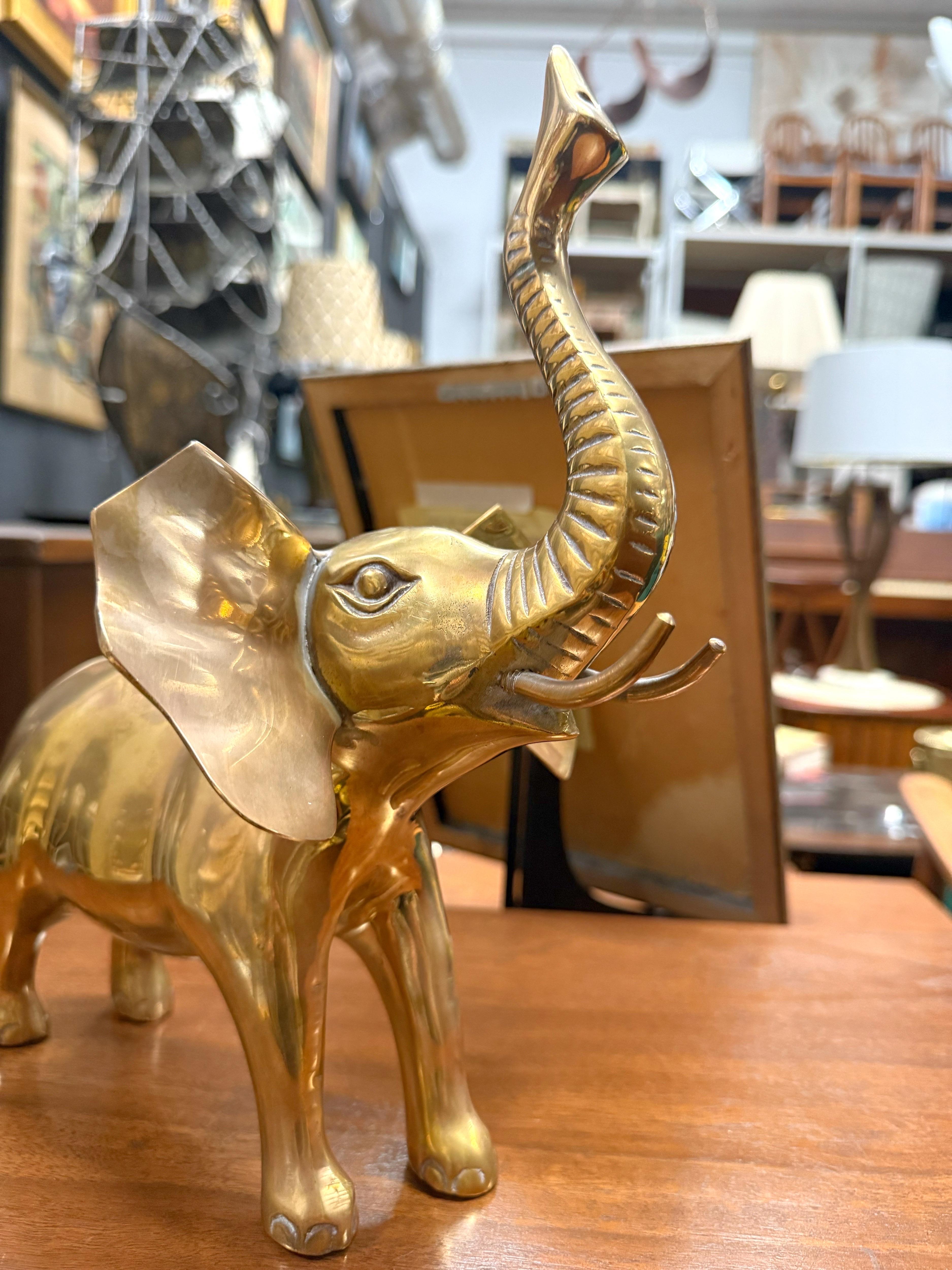 1970s Brass Elephant Sculpture 2