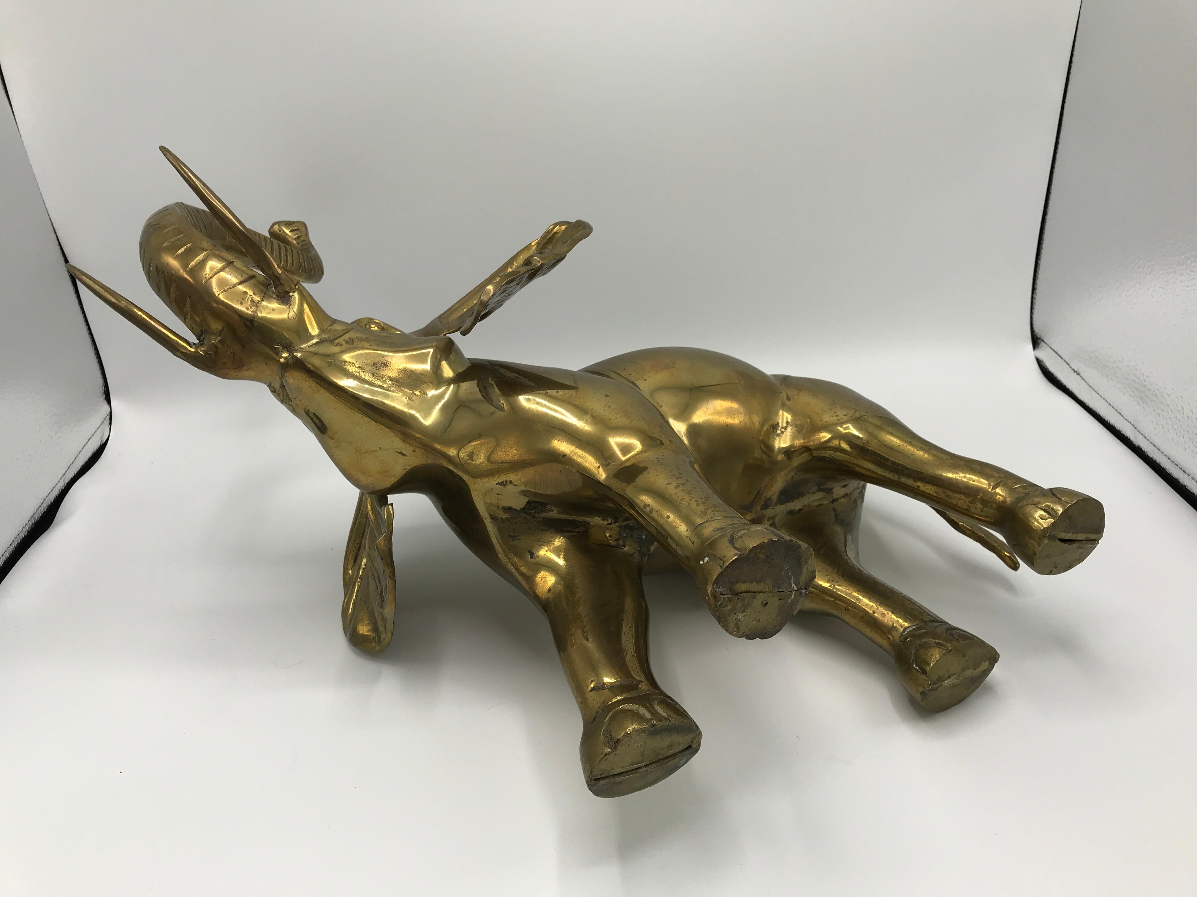 1970s Brass Elephant Sculpture 4