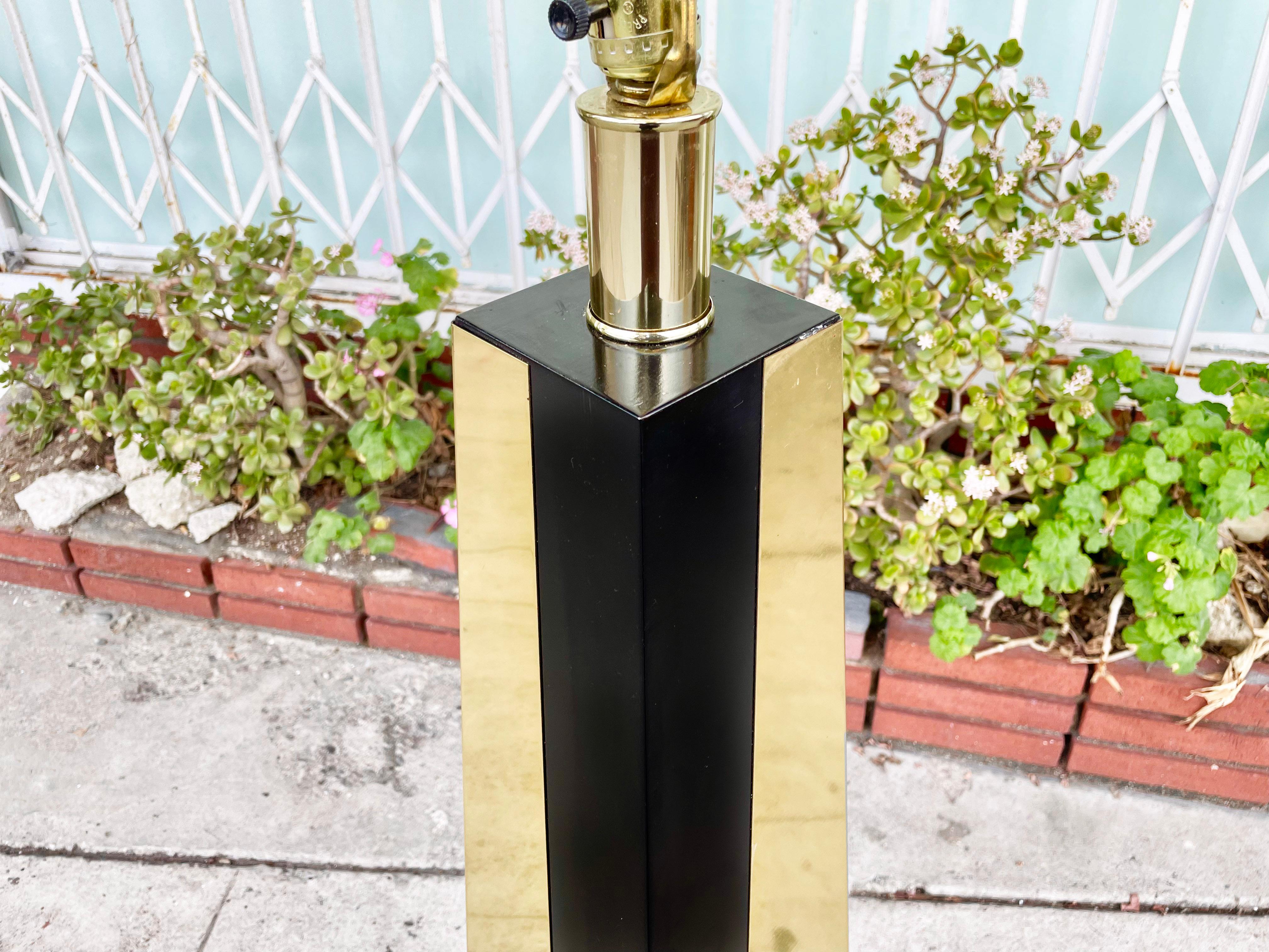 1970s Brass Floor Lamp Styled After Paul Evans For Sale 2