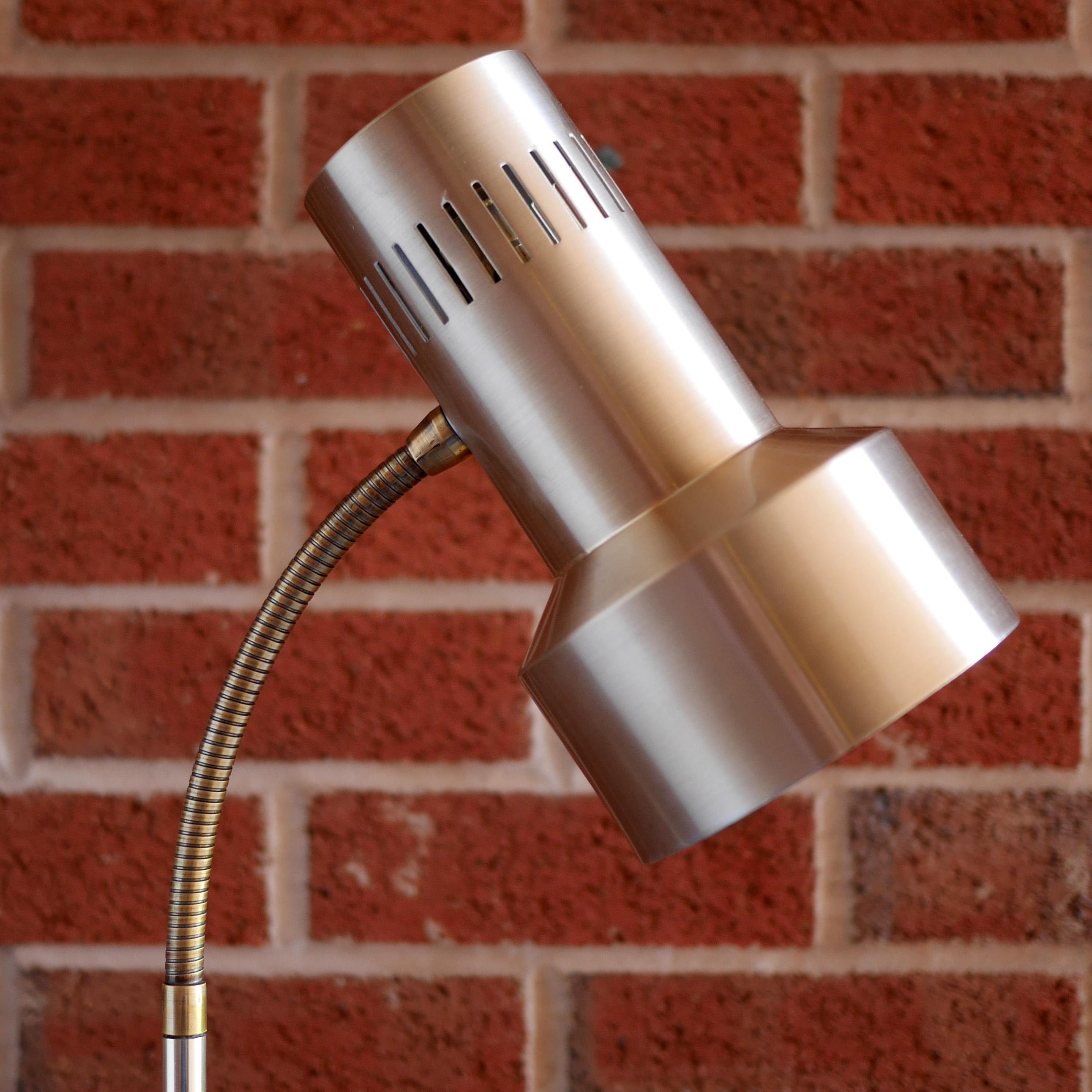 brass gooseneck floor lamp