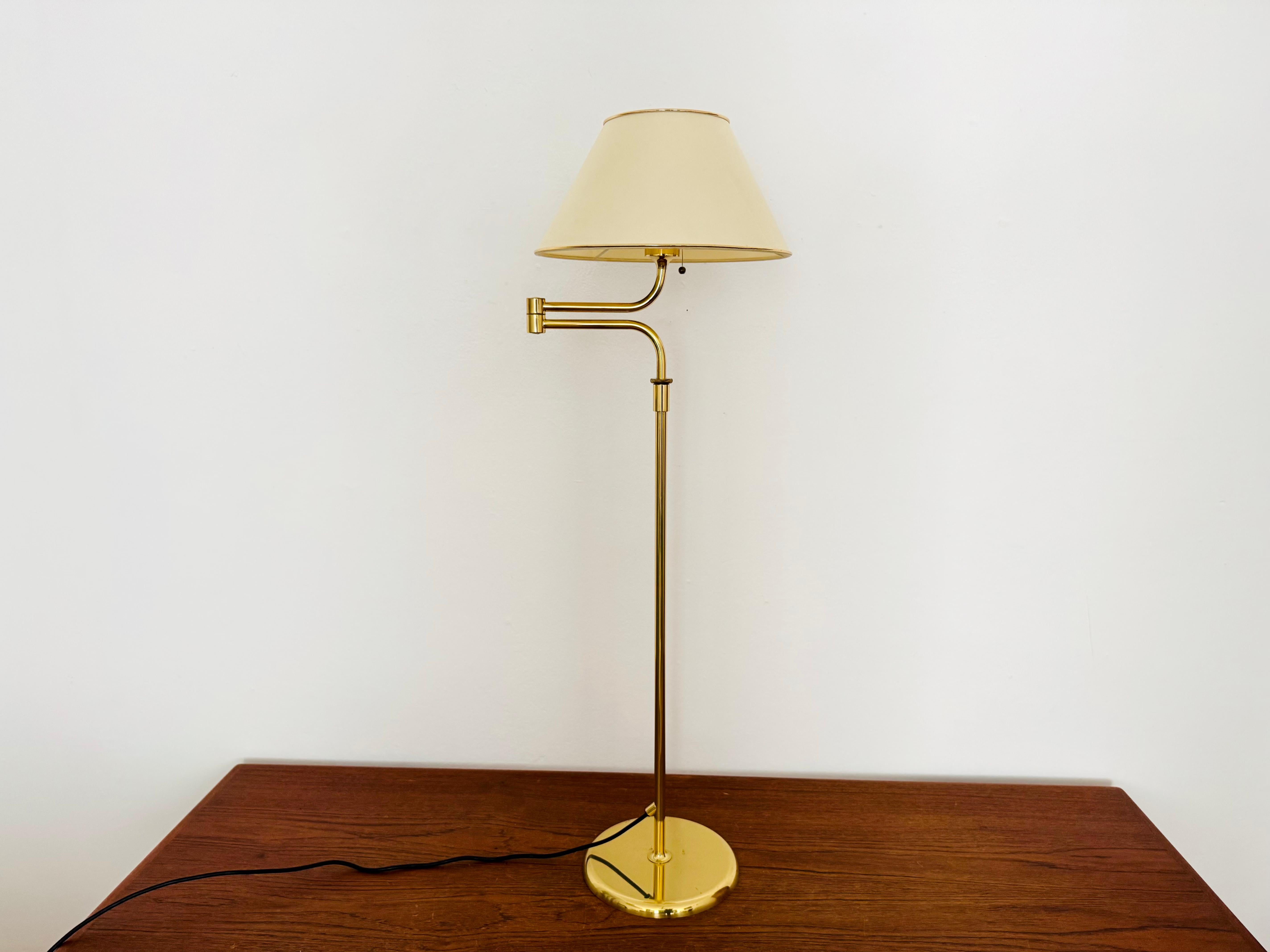 Mid-Century Modern 1970s brass Lesan floor lamp by Florian Schulz For Sale