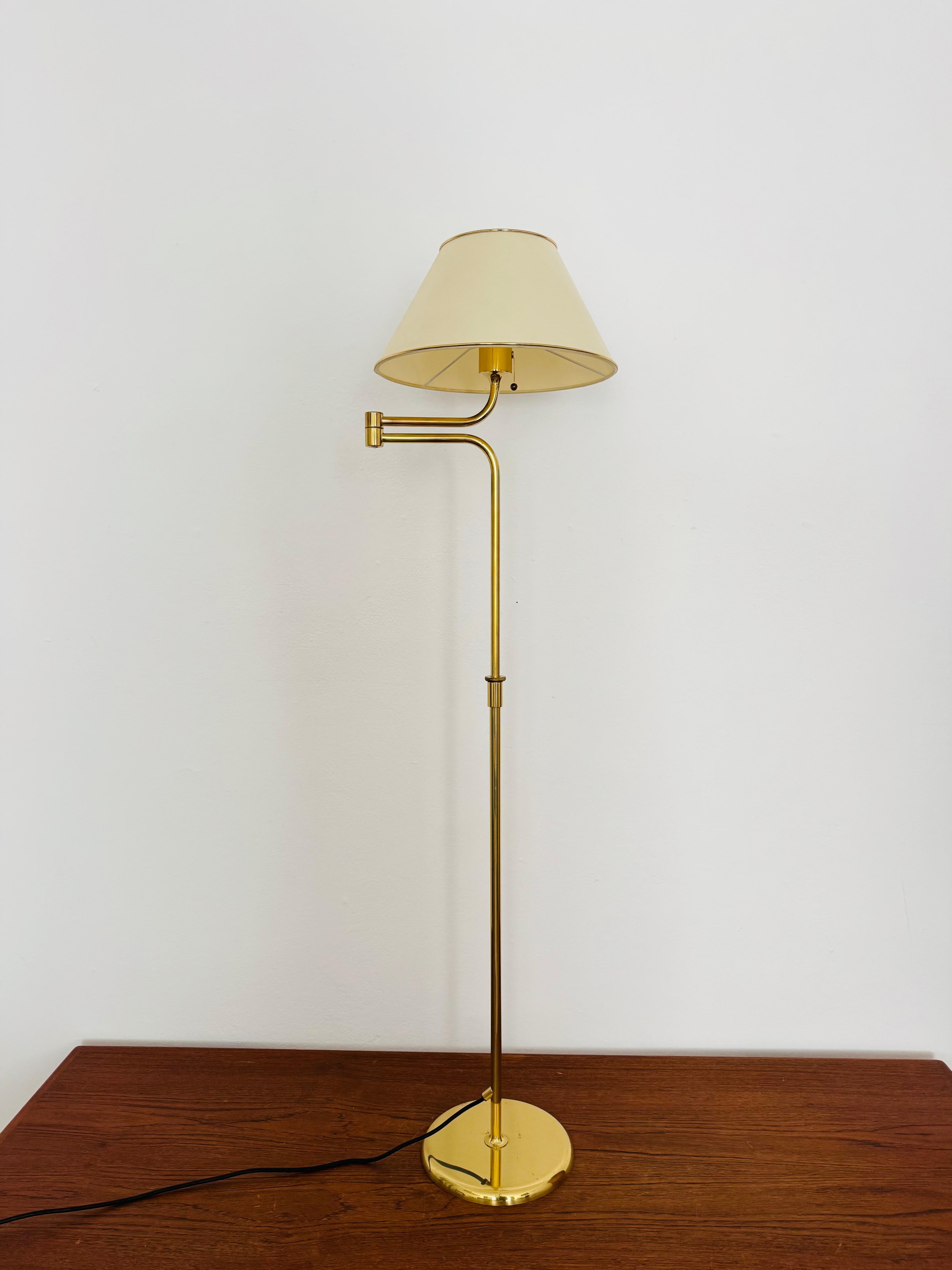 German 1970s brass Lesan floor lamp by Florian Schulz For Sale