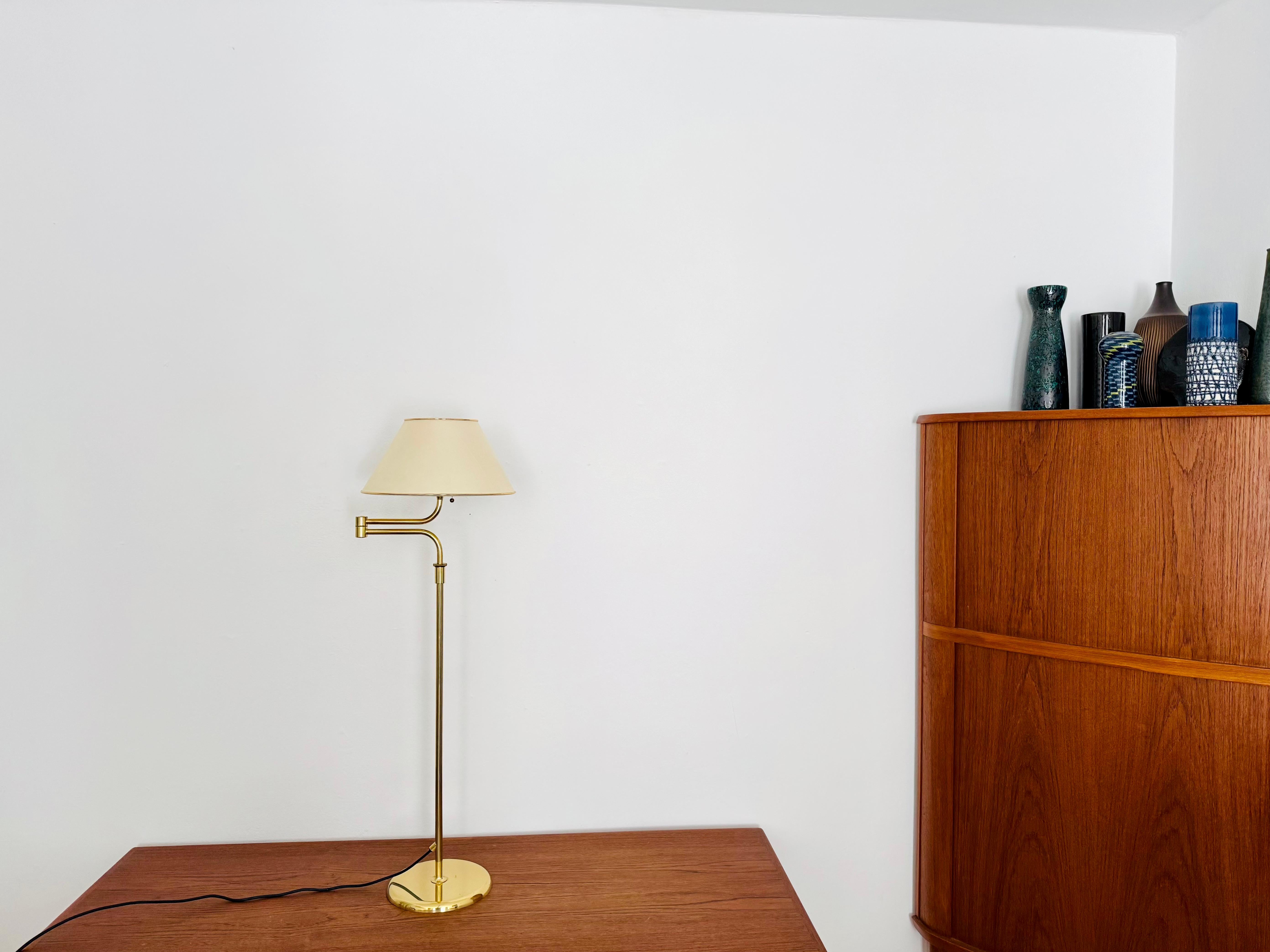 Late 20th Century 1970s brass Lesan floor lamp by Florian Schulz For Sale