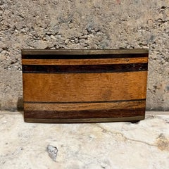 1970s Brass Light Wood Belt Buckle Kenneth Reid New Mexico