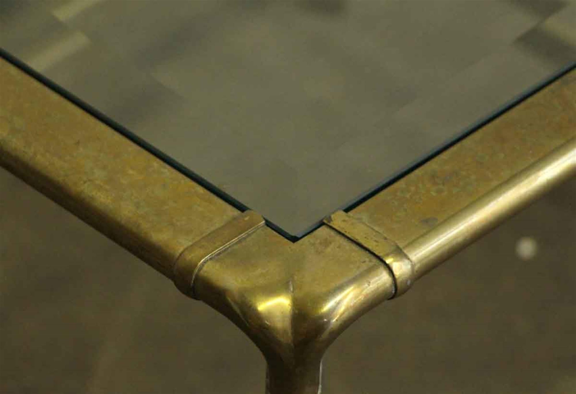 1970s Brass Mid-Century Modern End Table In Good Condition In New York, NY