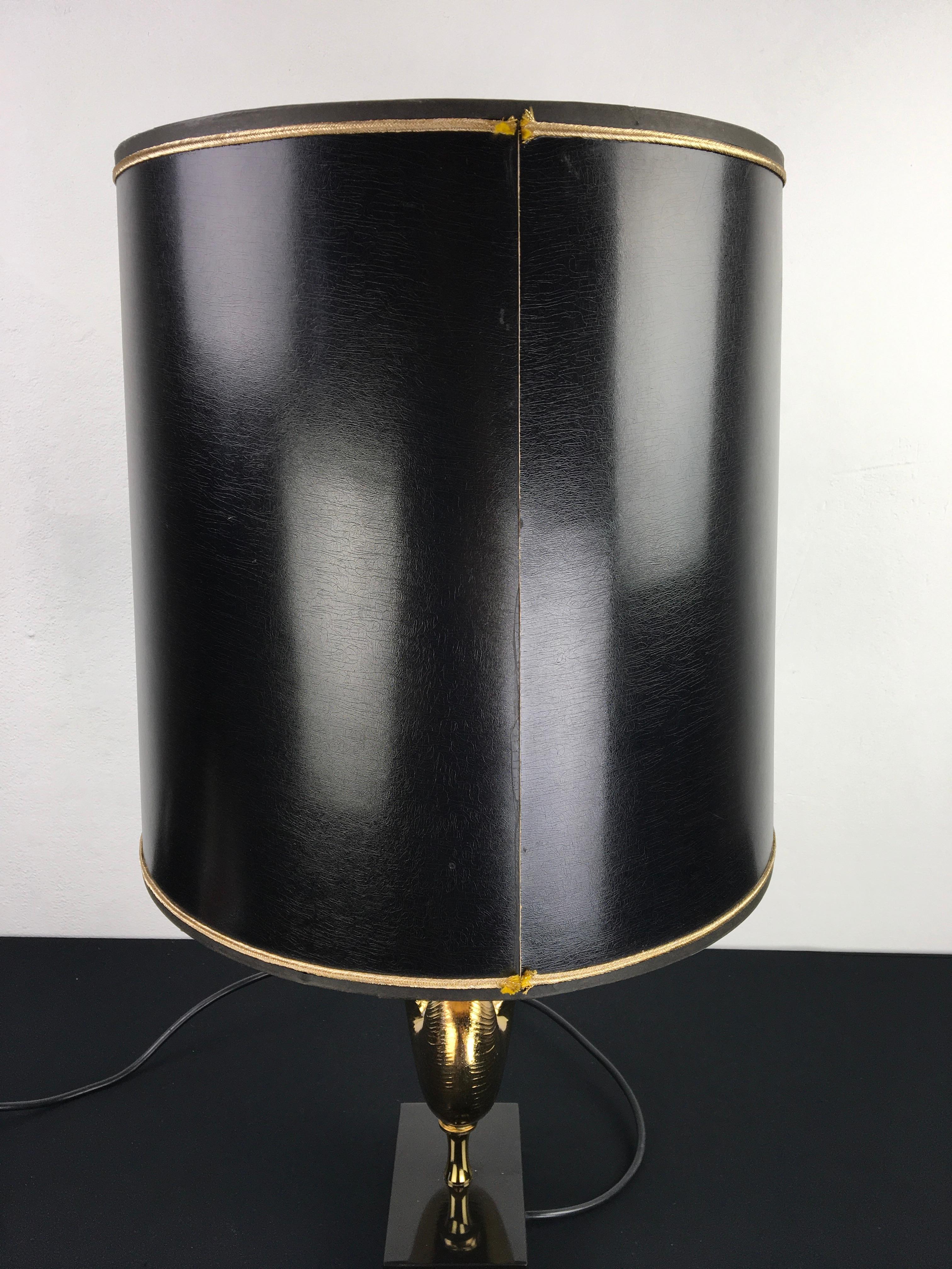 1970s Brass Nautilus Shell Table Lamp For Sale 9