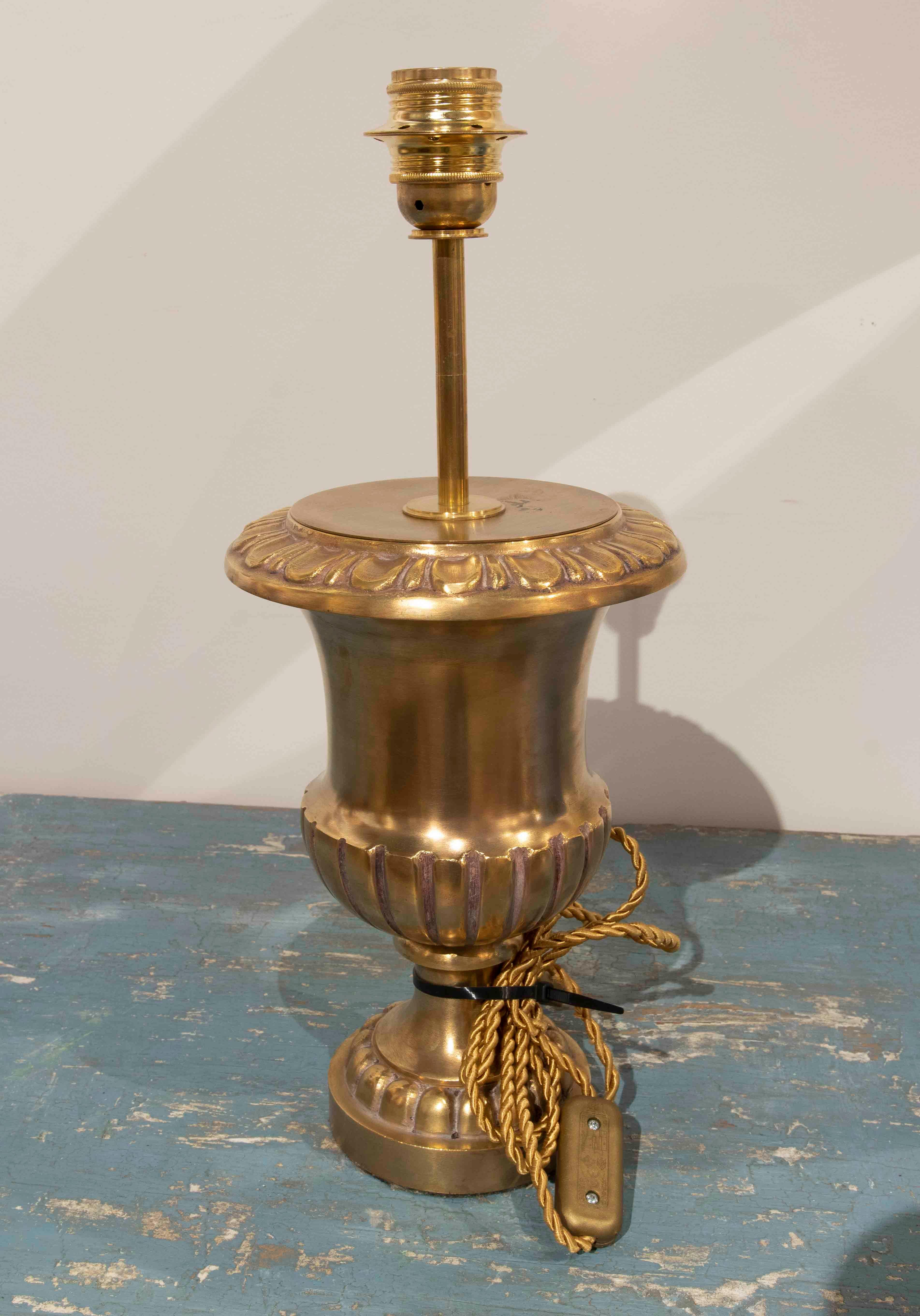 20th Century 1970s Brass pair of Lamps in the Shape of a Classic Cup.  For Sale
