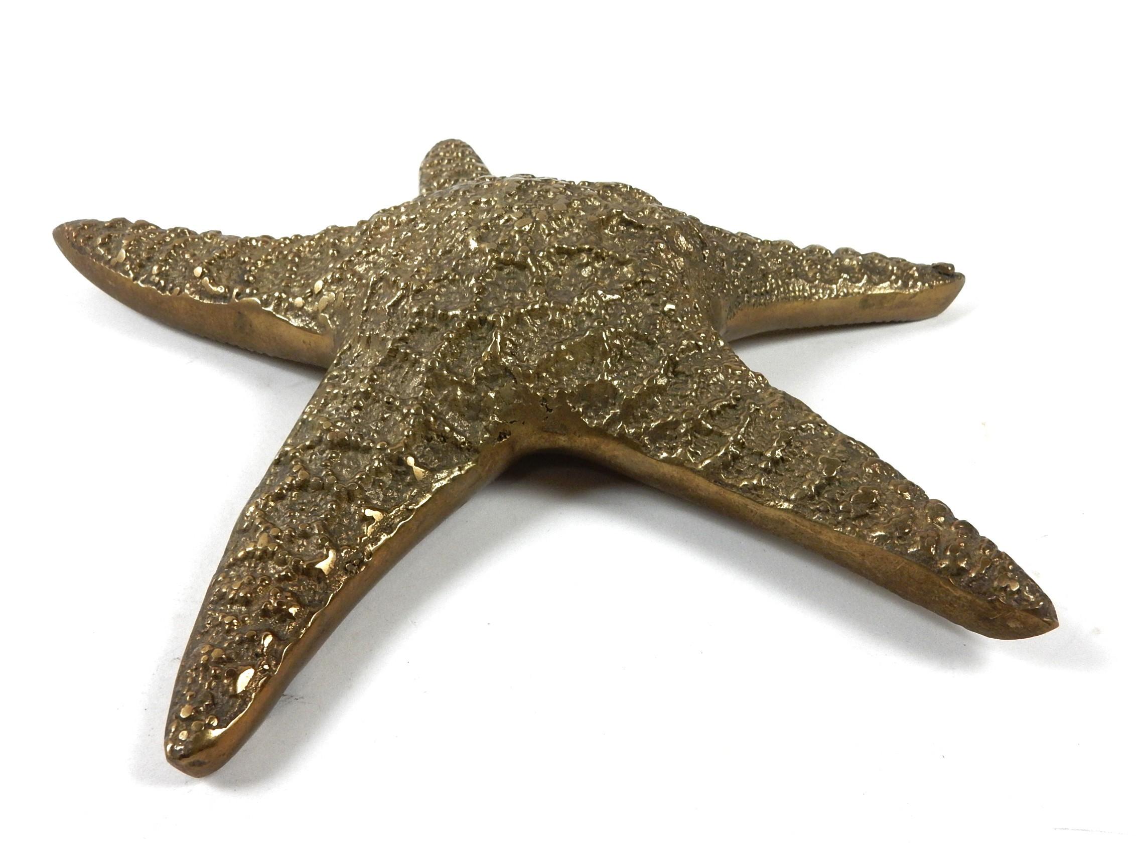 Large life size brass starfish sculpture circa 1970's Korea.
10