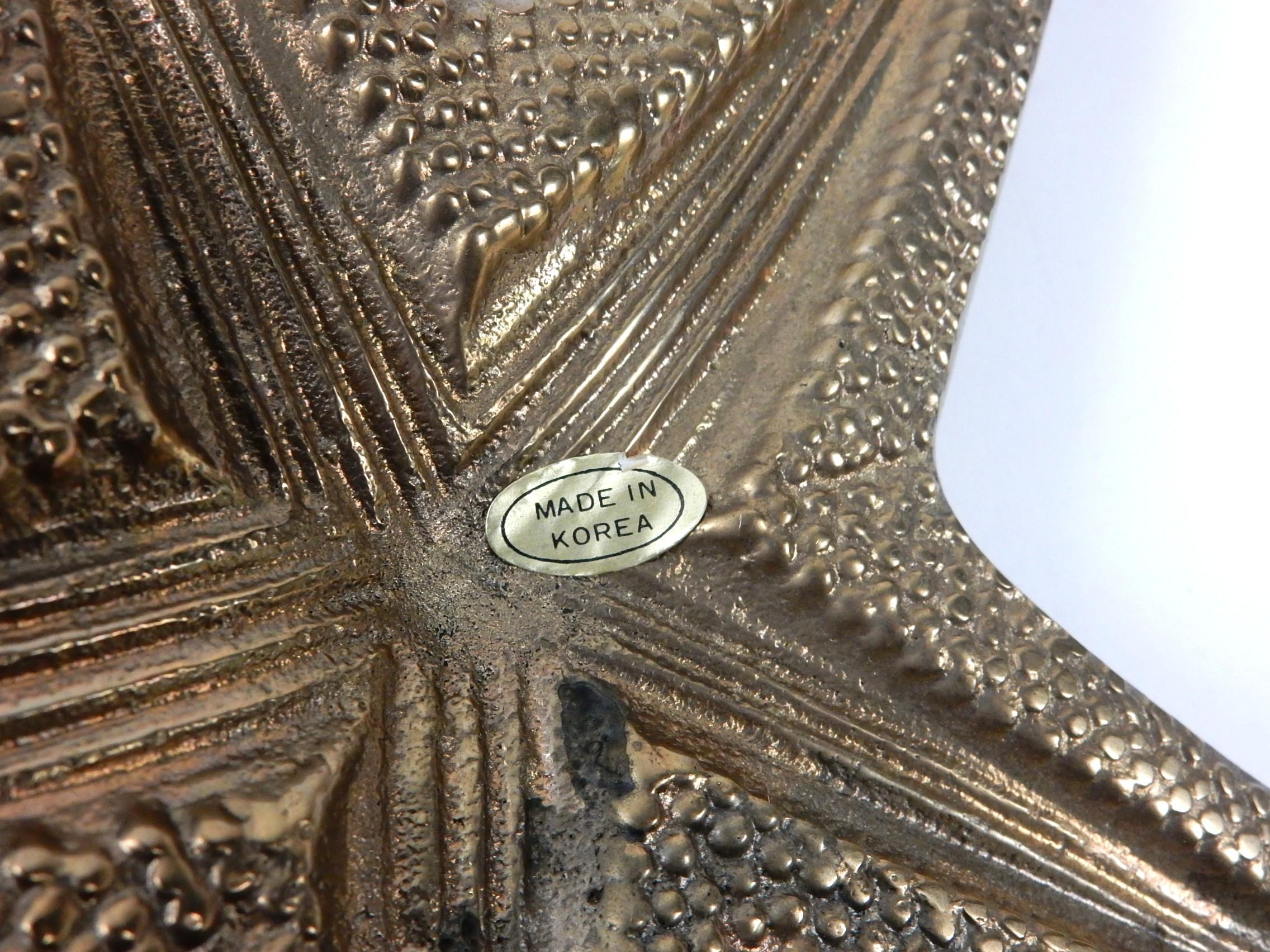 1970's Brass Starfish Sculpture Life-Size In Good Condition For Sale In Las Vegas, NV