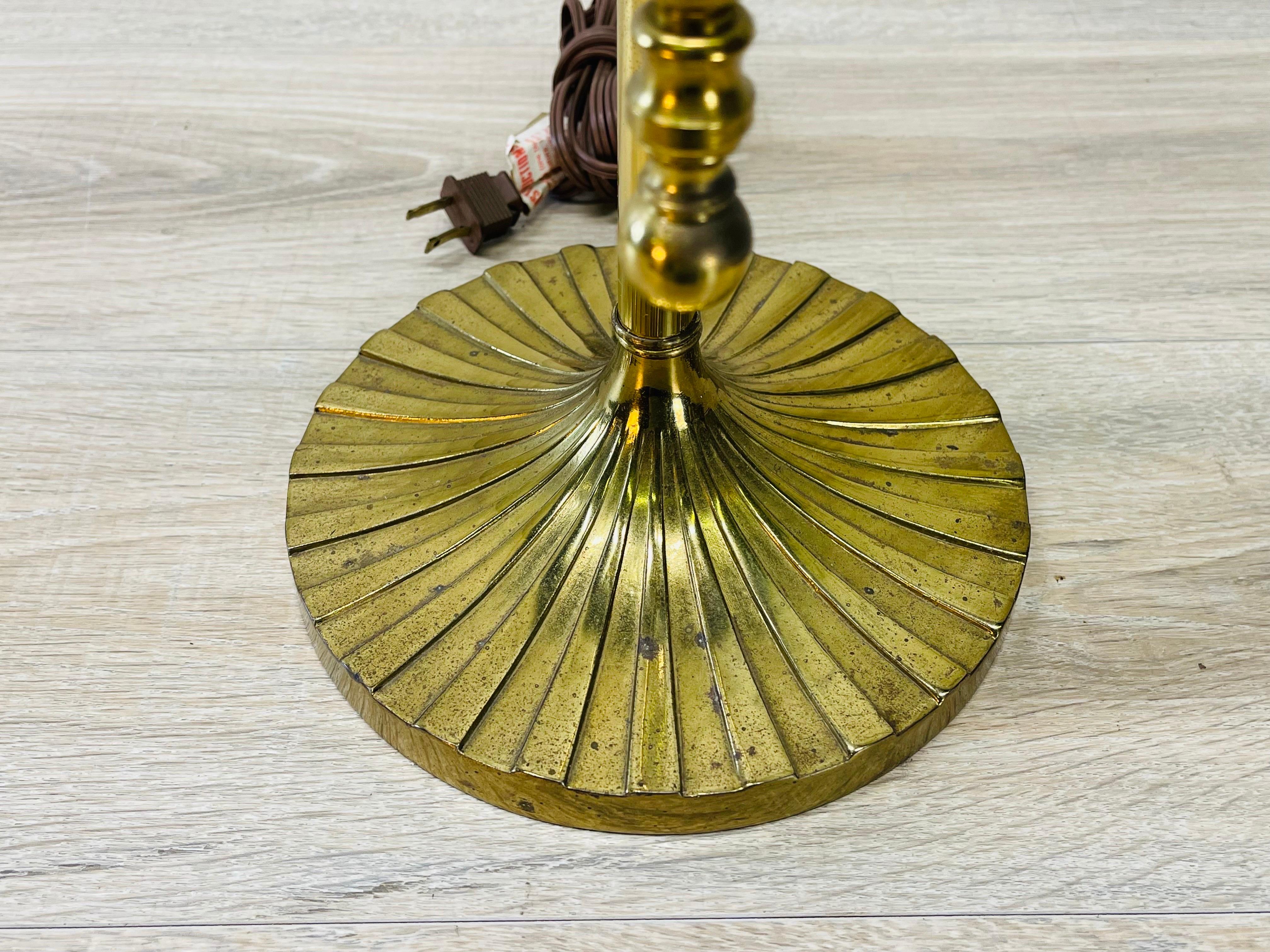 1970s Brass Table Lamp In Good Condition In Amherst, NH