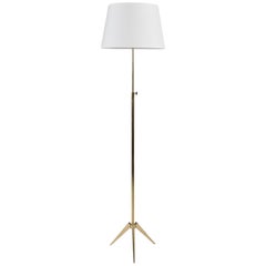 1970s Brass Telescopic Floor Lamp