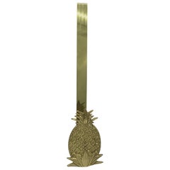 1970s Brass Wreath Hanger with Pineapple Motif
