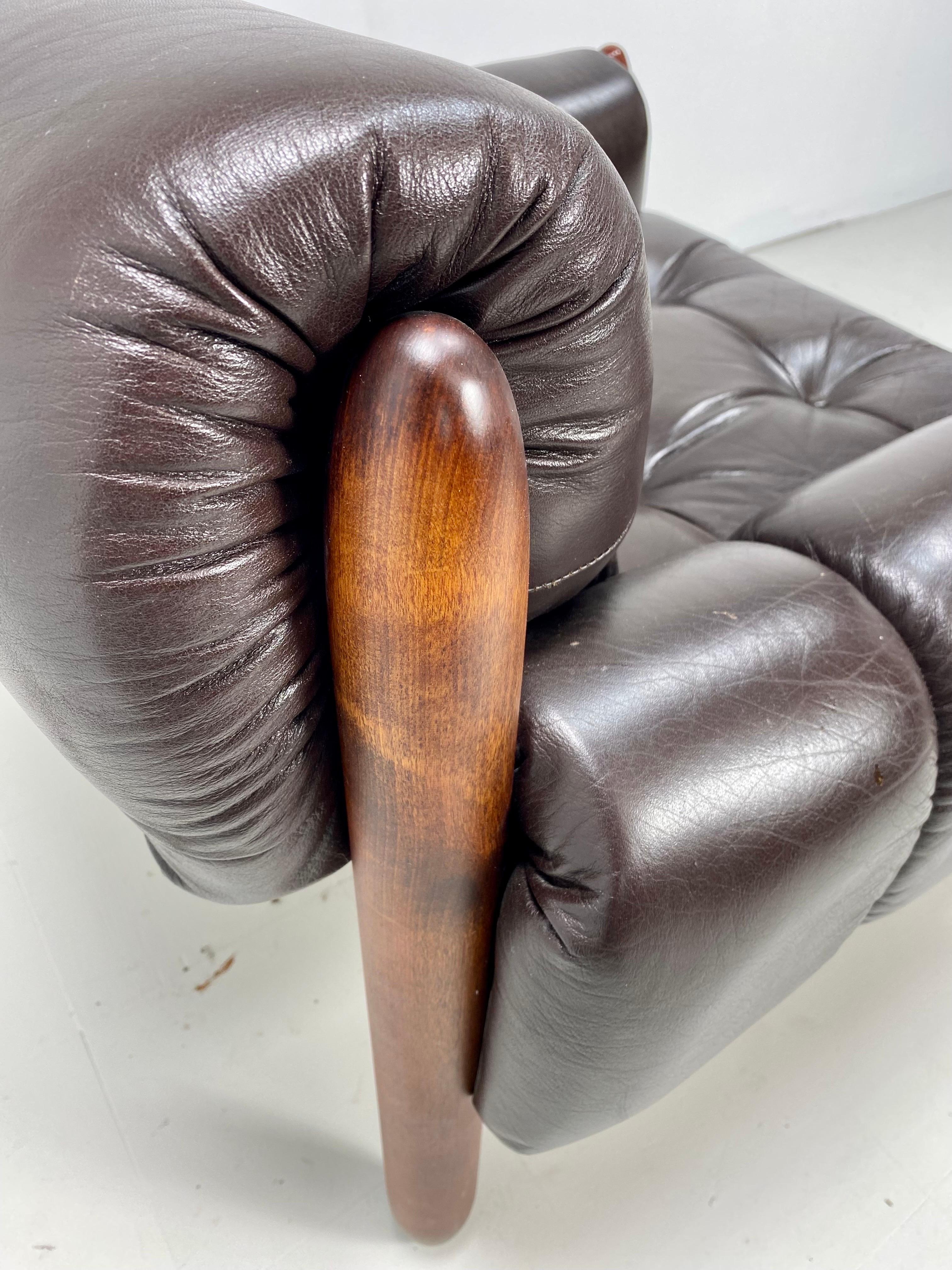 Leather 1970s Brazilian Lounge Chair