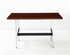 1970's Brazilian Rosewood And Steel Desk/Dining table By John Stuart