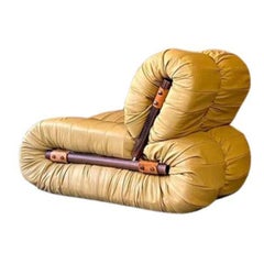 1970s Brazilian Wood and Leather “MP-115” Chair by Percival Lafer