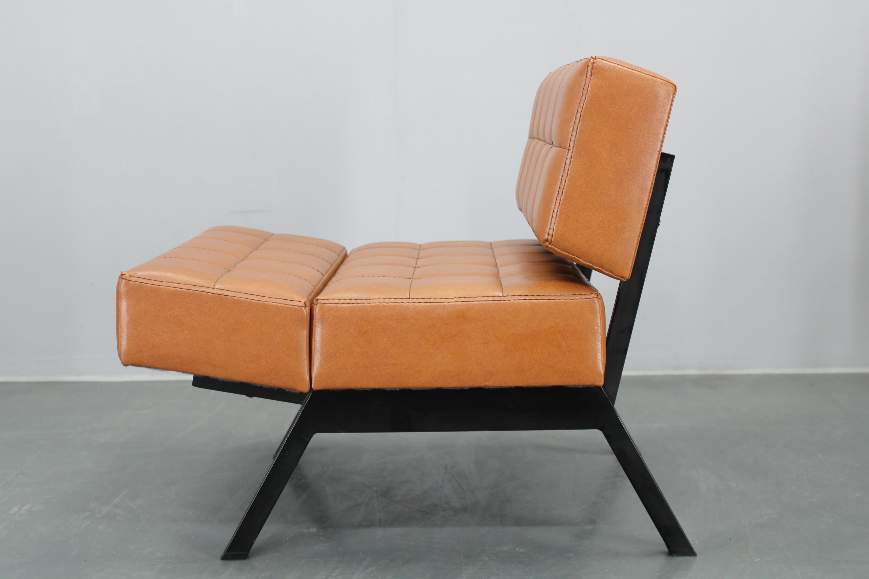 1970s Brevetti IPE Set Of Three RARE Convertible Lounge Chairs, Italy For Sale 9