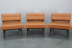 1970s Brevetti IPE Set Of Three RARE Convertible Lounge Chairs, Italy