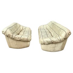 1970s "Brigantine" Leather sofa and love seat by Michel Ducaroy / Ligne Roset