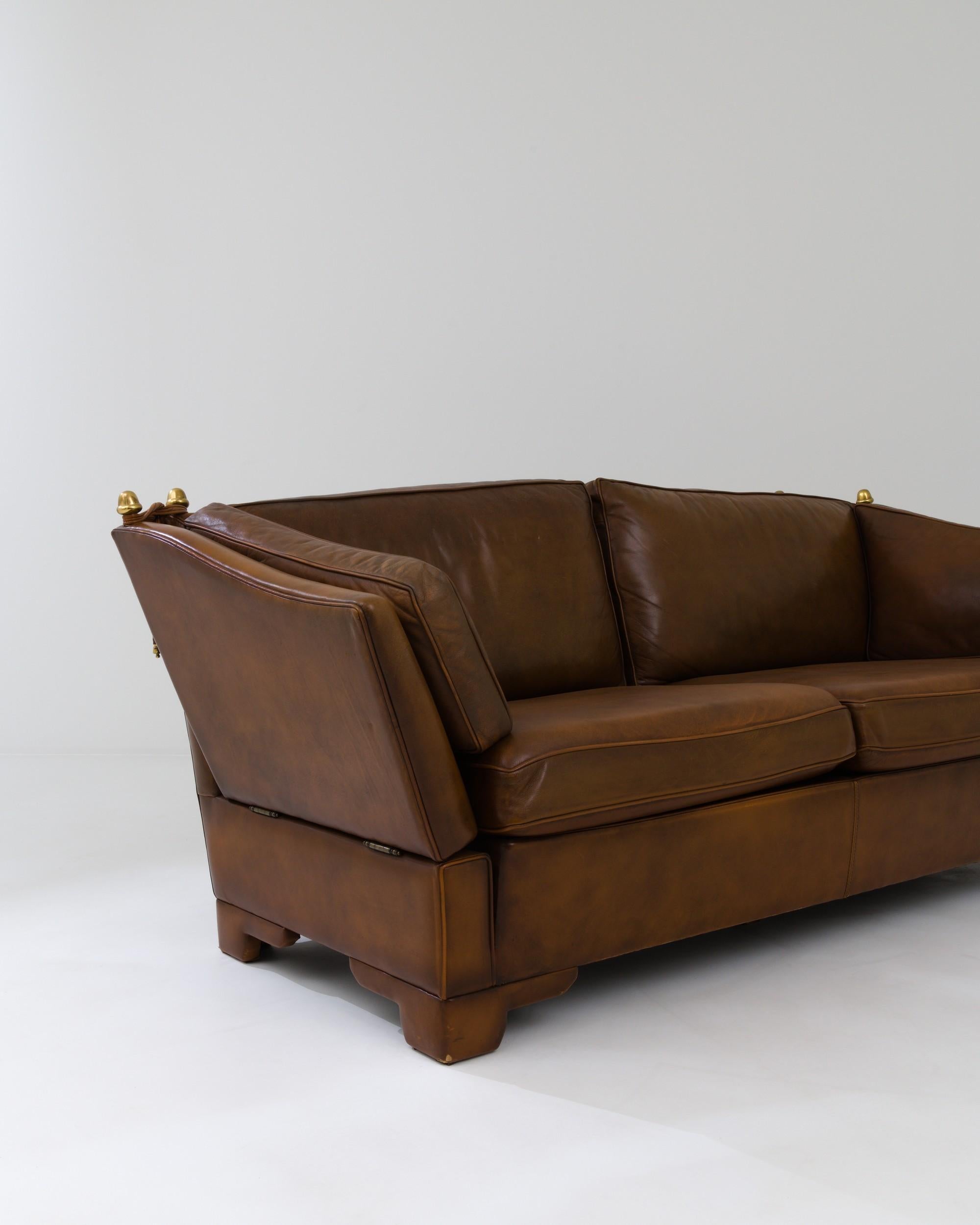 1970s British Leather Loveseat For Sale 5