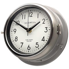 Retro 1970's British Ultimate Gray /Monochrome AC GMT Co. Classic Quartz Wall Clock