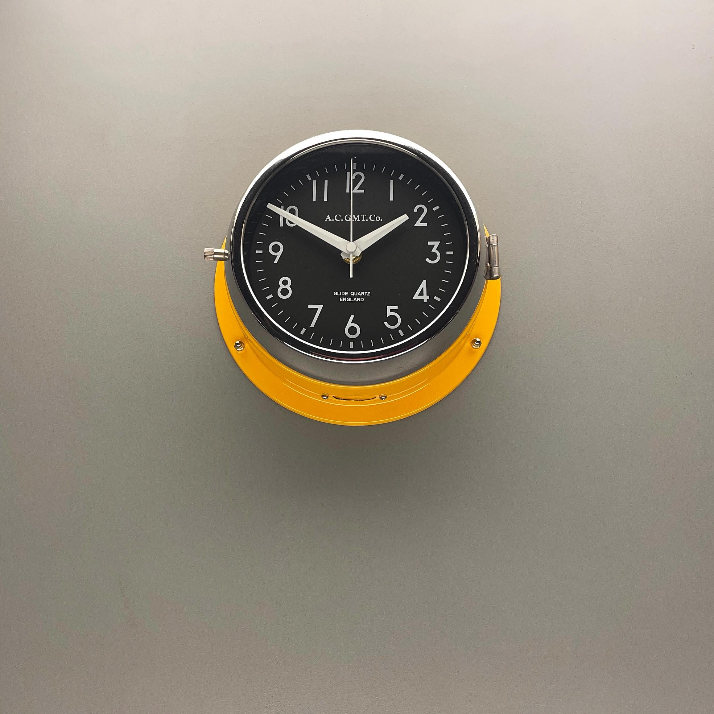 yellow wall clocks