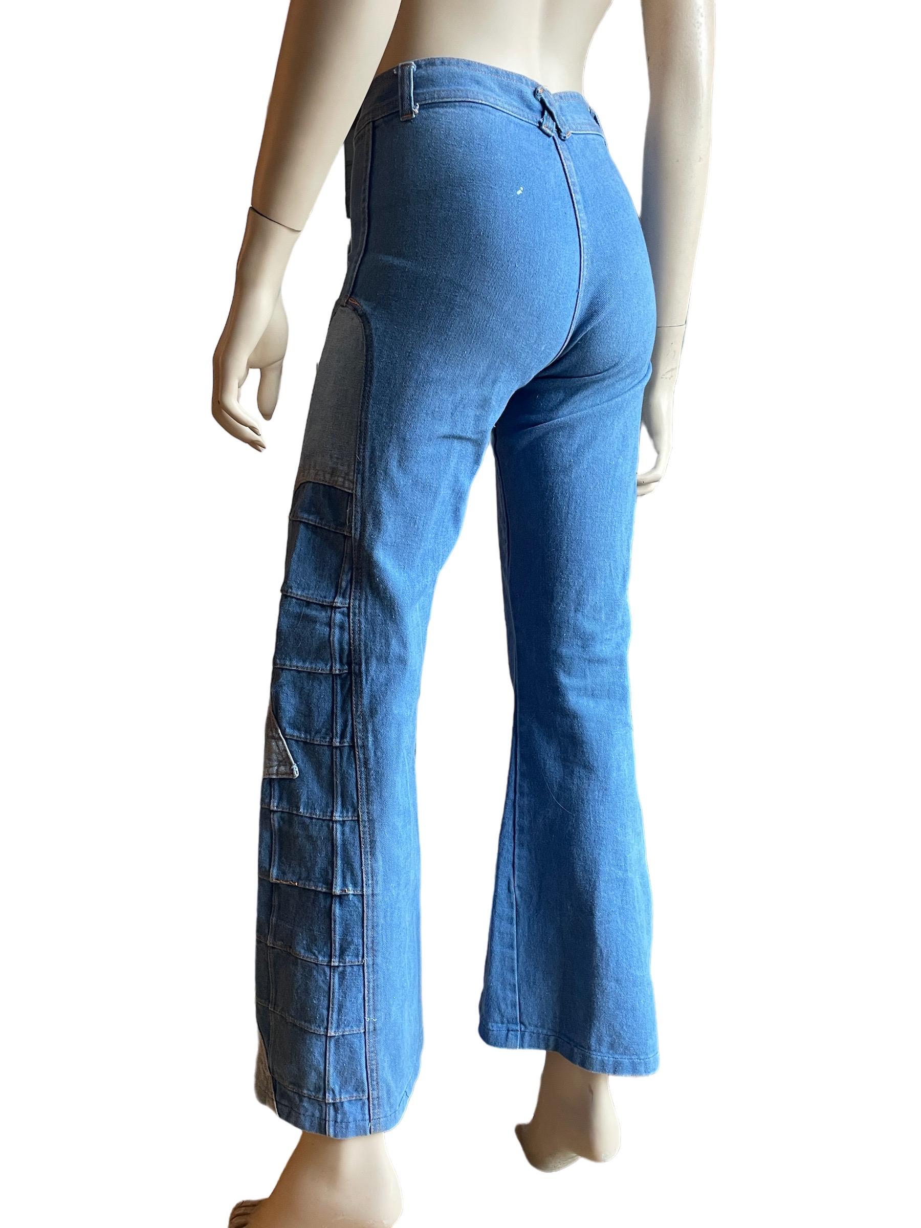 1970er Brittania Denim Jeans mit Glockenunterteil  im Angebot 1