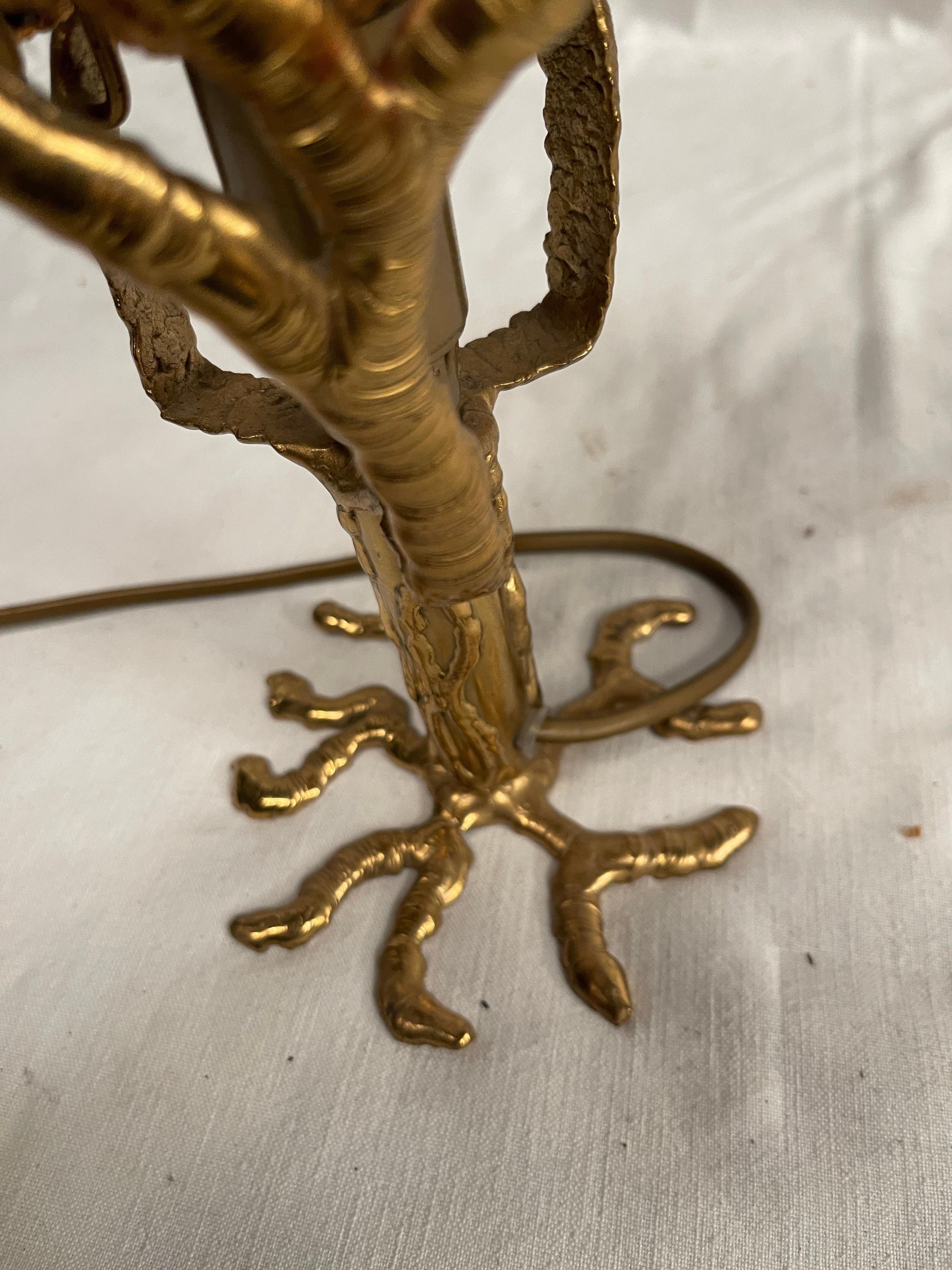 Lámpara de sobremesa de bronce y ágata de los años 70, de Henri Fernandez en venta 1