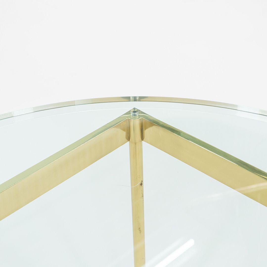 Inconnu 1970s Bronze and Glass Side Table Attributed to Ward Bennett 30 inch en vente