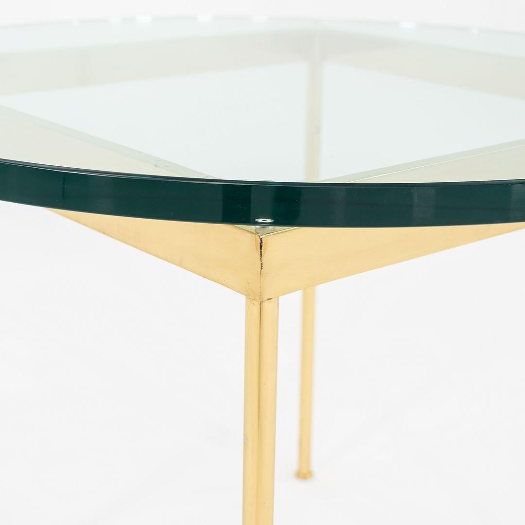 1970s Bronze and Glass Side Table Attributed to Ward Bennett 30 inch Bon état - En vente à Philadelphia, PA