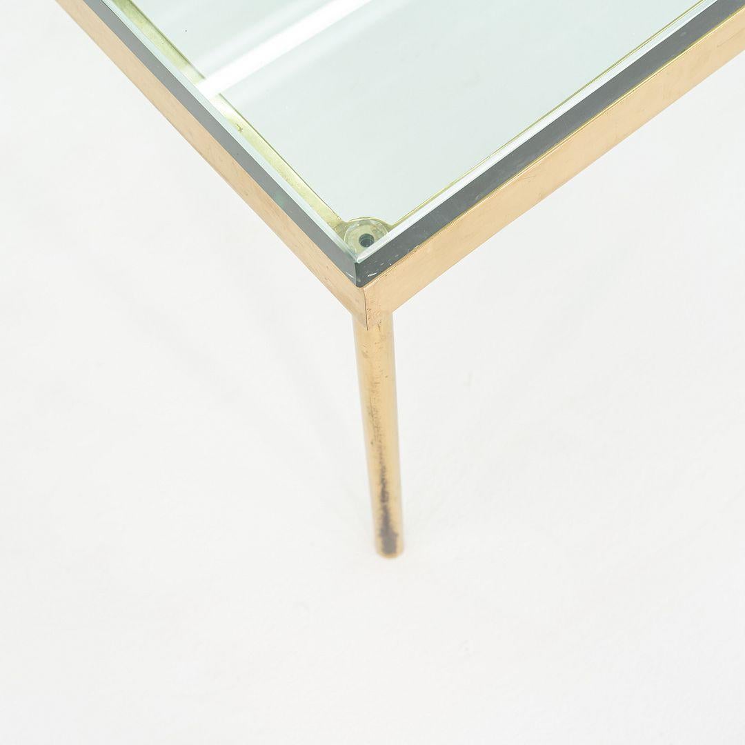 1970s Bronze and Glass Square Coffee Table Attributed to Ward Bennett For Sale 6