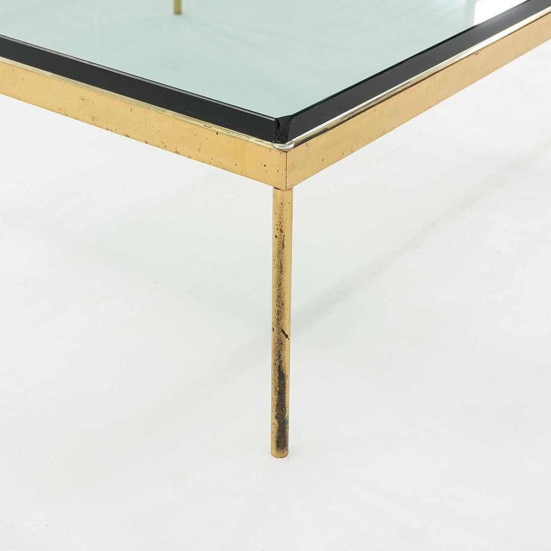 1970s Bronze and Glass Square Coffee Table Attributed to Ward Bennett For Sale 3