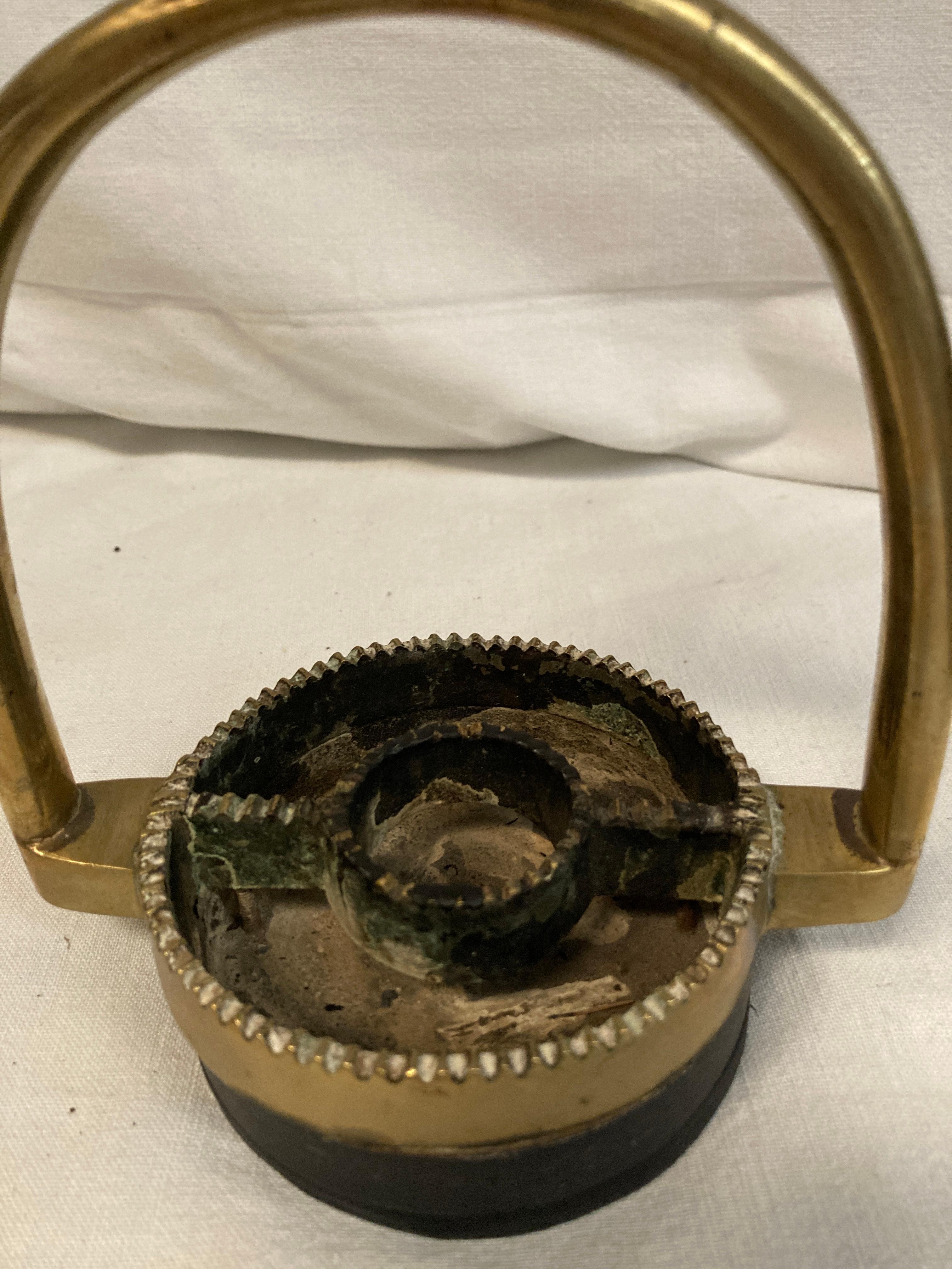Late 20th Century 1970's bronze and stitched leather ashtray by Hermès For Sale