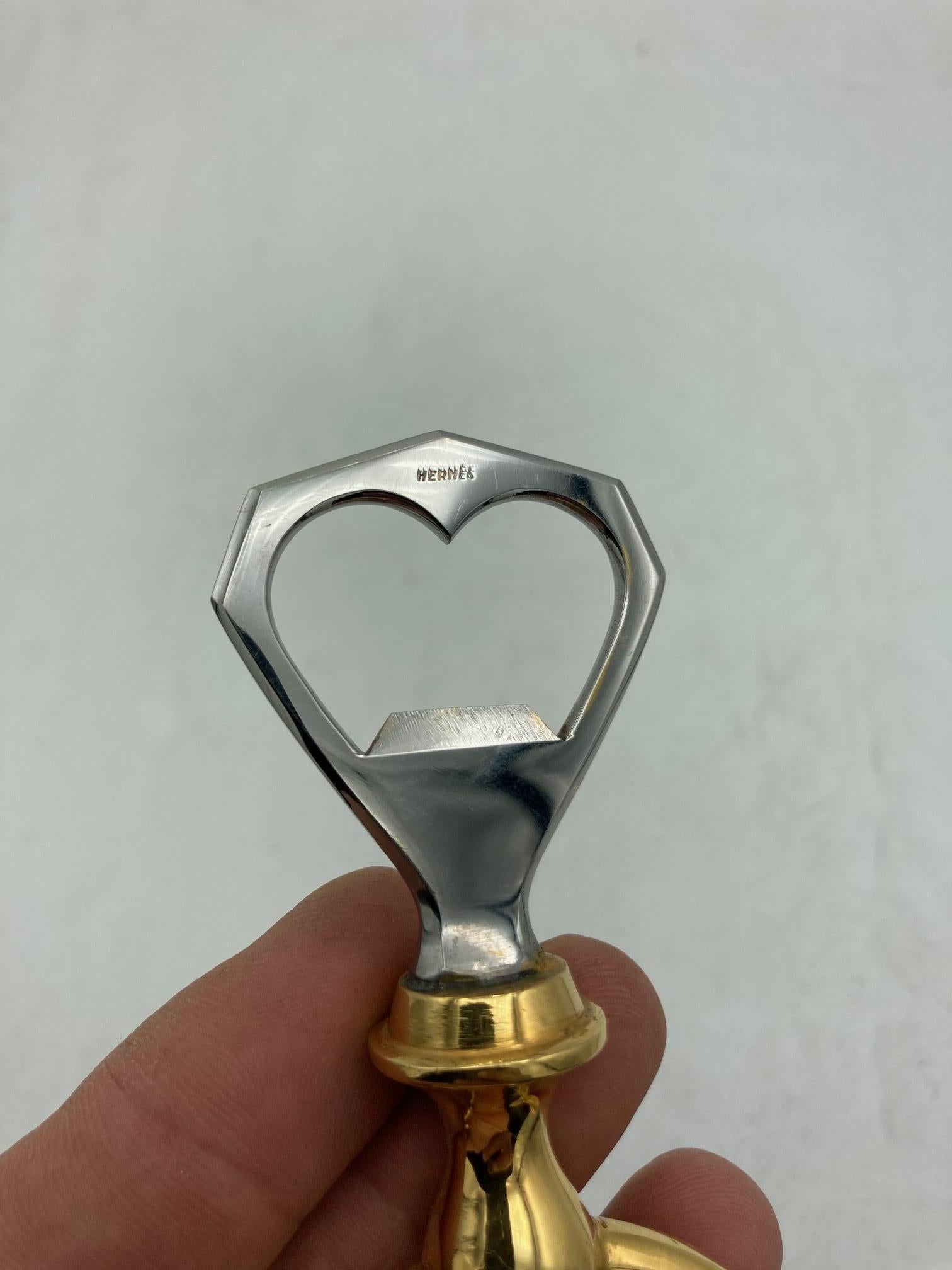 1970s Bronze Bottle Opener by Maison Hermès In Good Condition In New York, NY