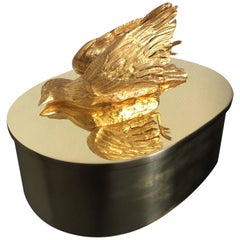 1970s Bronze Box Signed by Gabriella Crespi