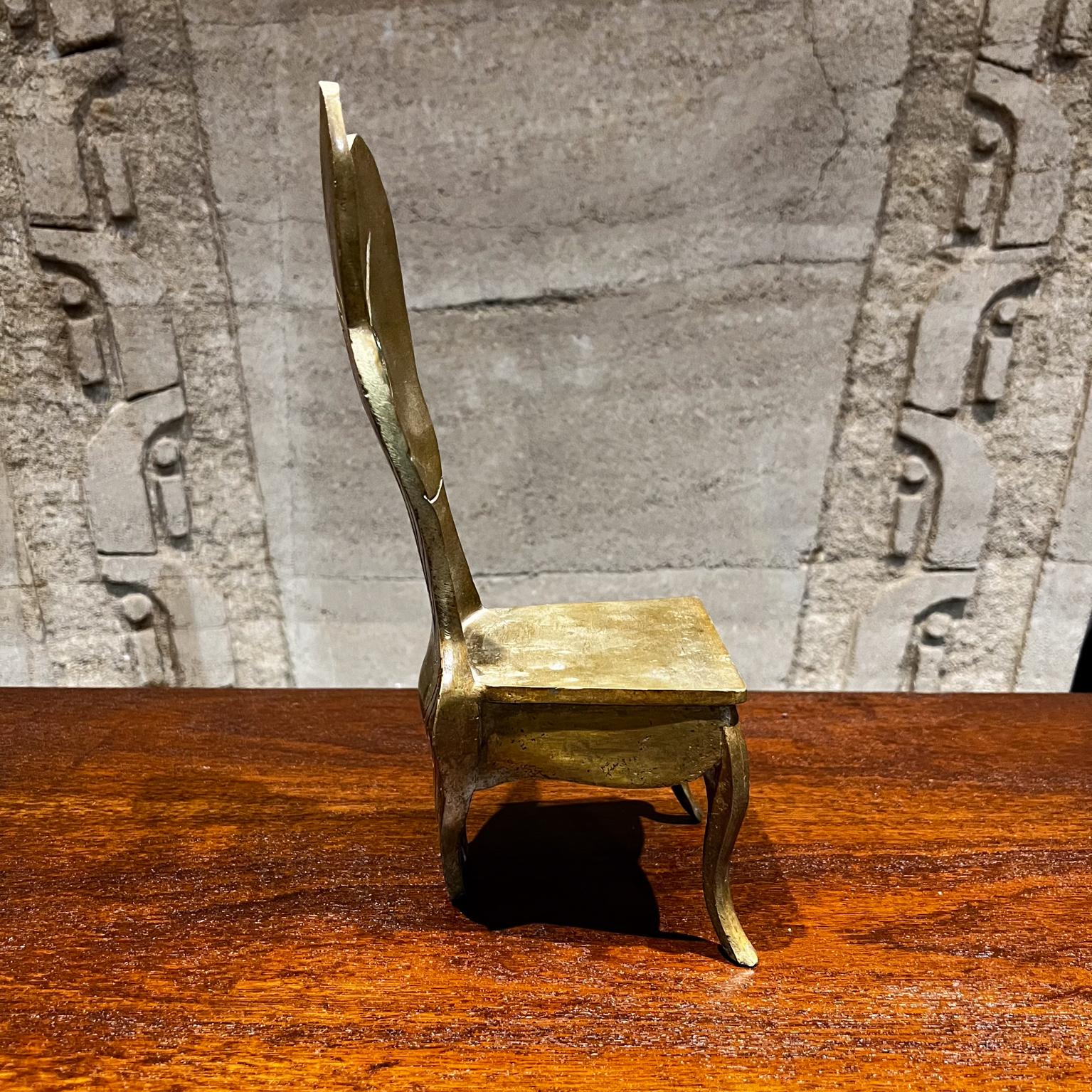 1970s Bronze Chair Sculpture Modern Surrealism Mexico In Good Condition For Sale In Chula Vista, CA