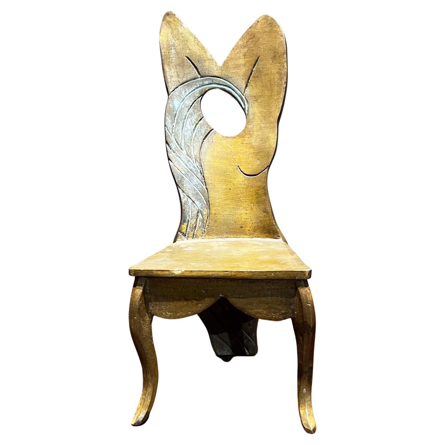 Sculpture de chaise en bronze du surréalisme moderne des années 1970 Mexique