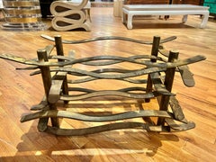 1970’s Bronze Ribbon Coffee Table Base by Silas Seandel
